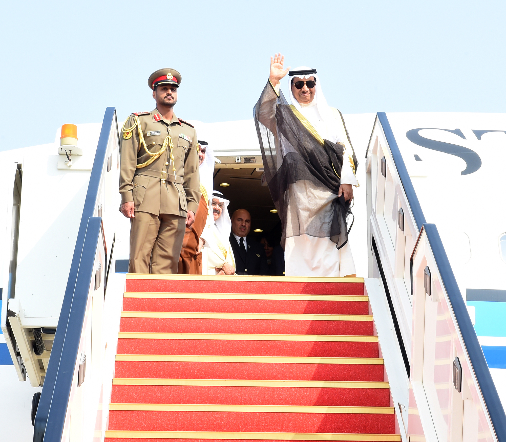 His Highness the Prime Minister Sheikh Jaber Al-Mubarak Al-Hamad Al-Sabah left Kuwait,, heading to Egypt