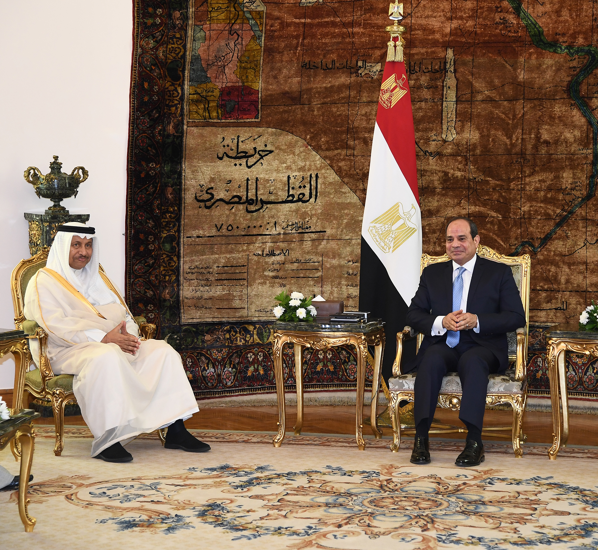 H.H the PM meeting the Egyptian President