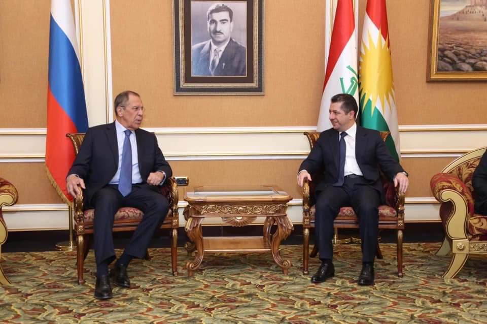 وزير الخارجية الروسي مع رئيس حكومة اقليم كردستان