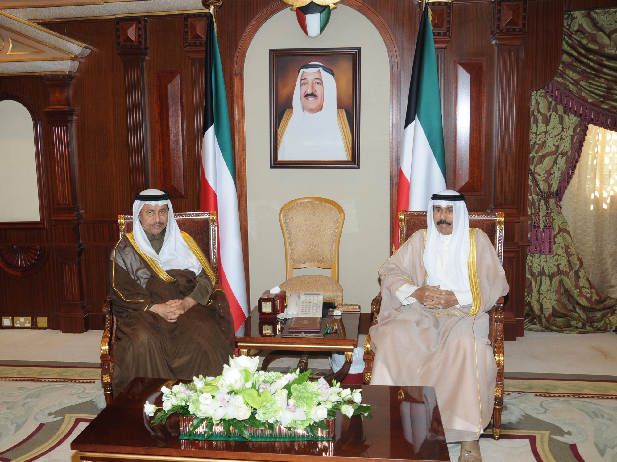 His Highness the Crown Prince receives His Highness the Prime Minister