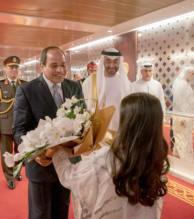 Egypt's President arrives in Abu Dhabi