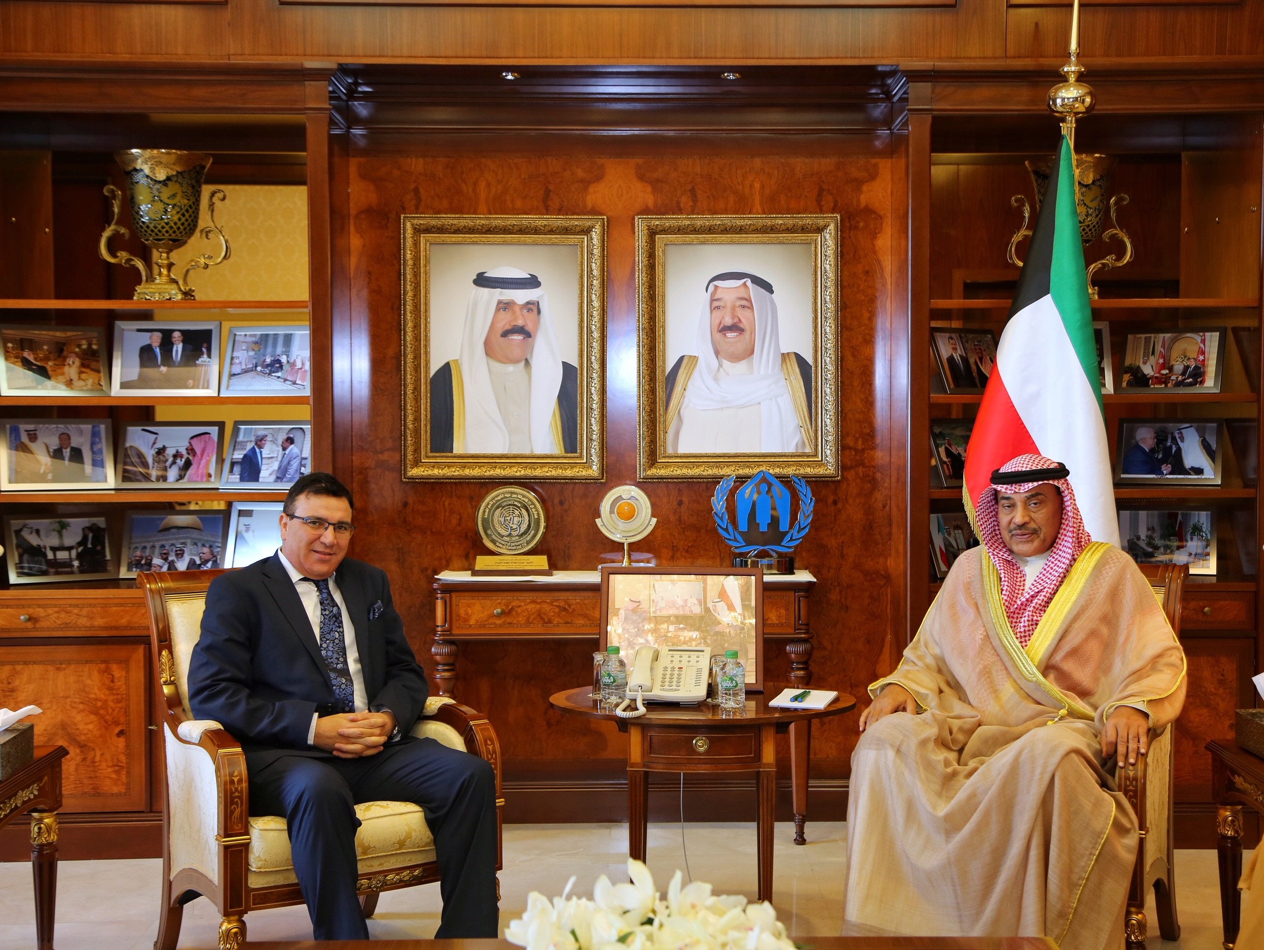 وزير الخارجية الكويتي يستقبل السفير الجديد للجمهورية الجزائرية