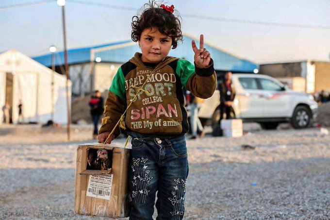طفلة لاجئة سورية فور وصولها الى اراضي اقليم كردستان العراق