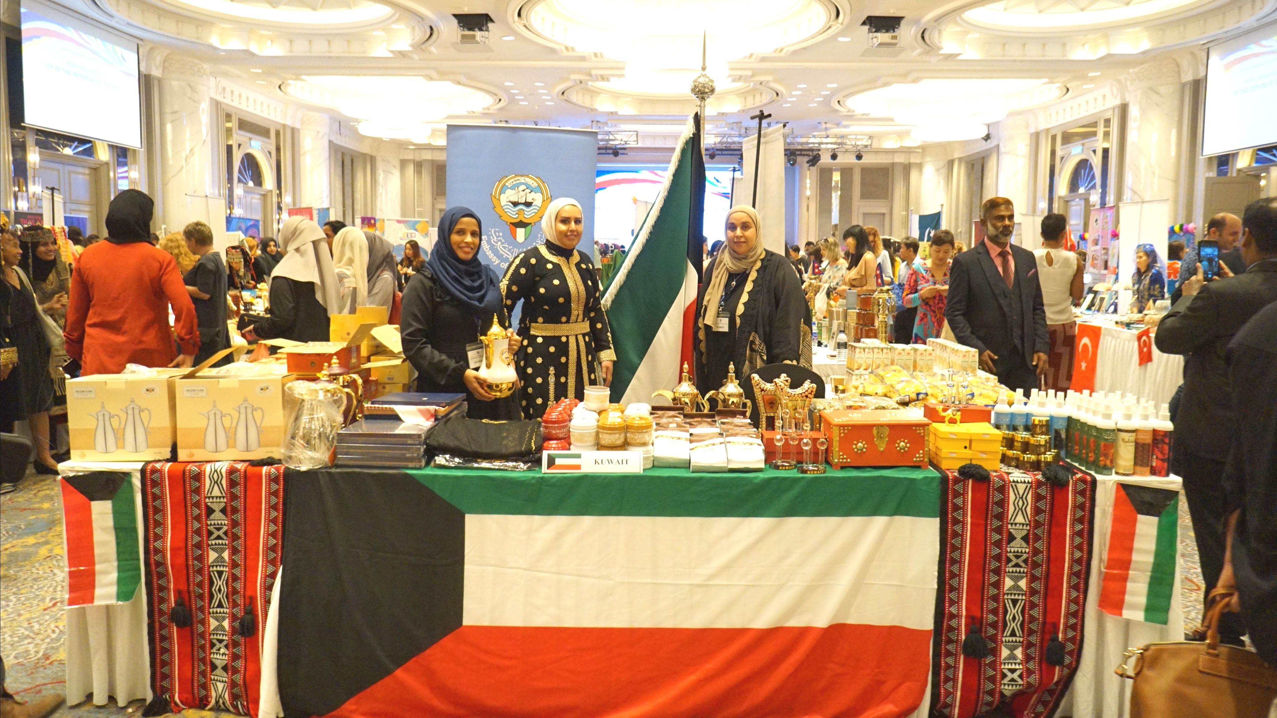 Stand du Koweït à un bazar caritatif en Malaisie