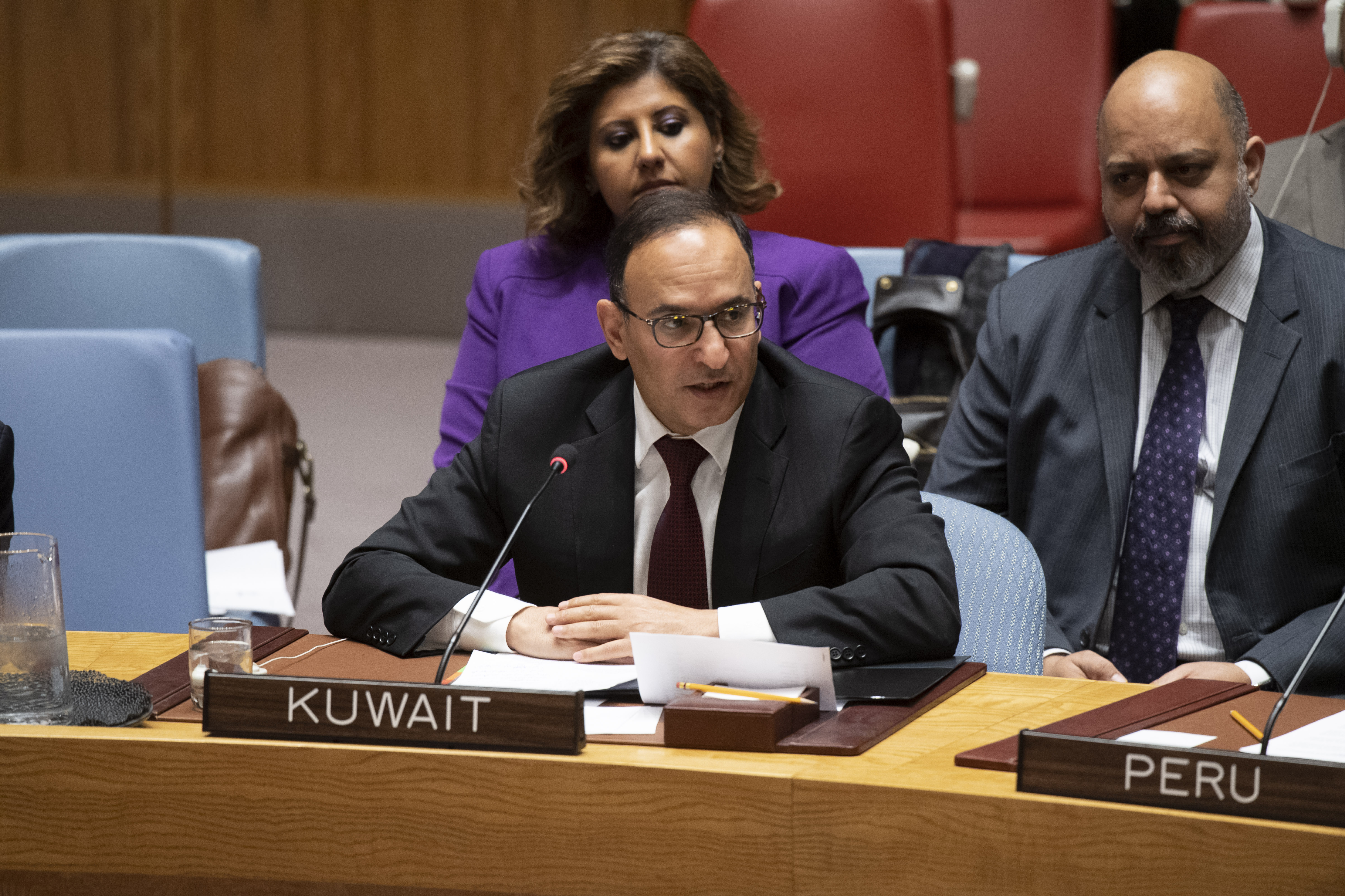 Le représentant permanent du Koweït aux Nations unies, l’ambassadeur Mansour Al-Oteibi