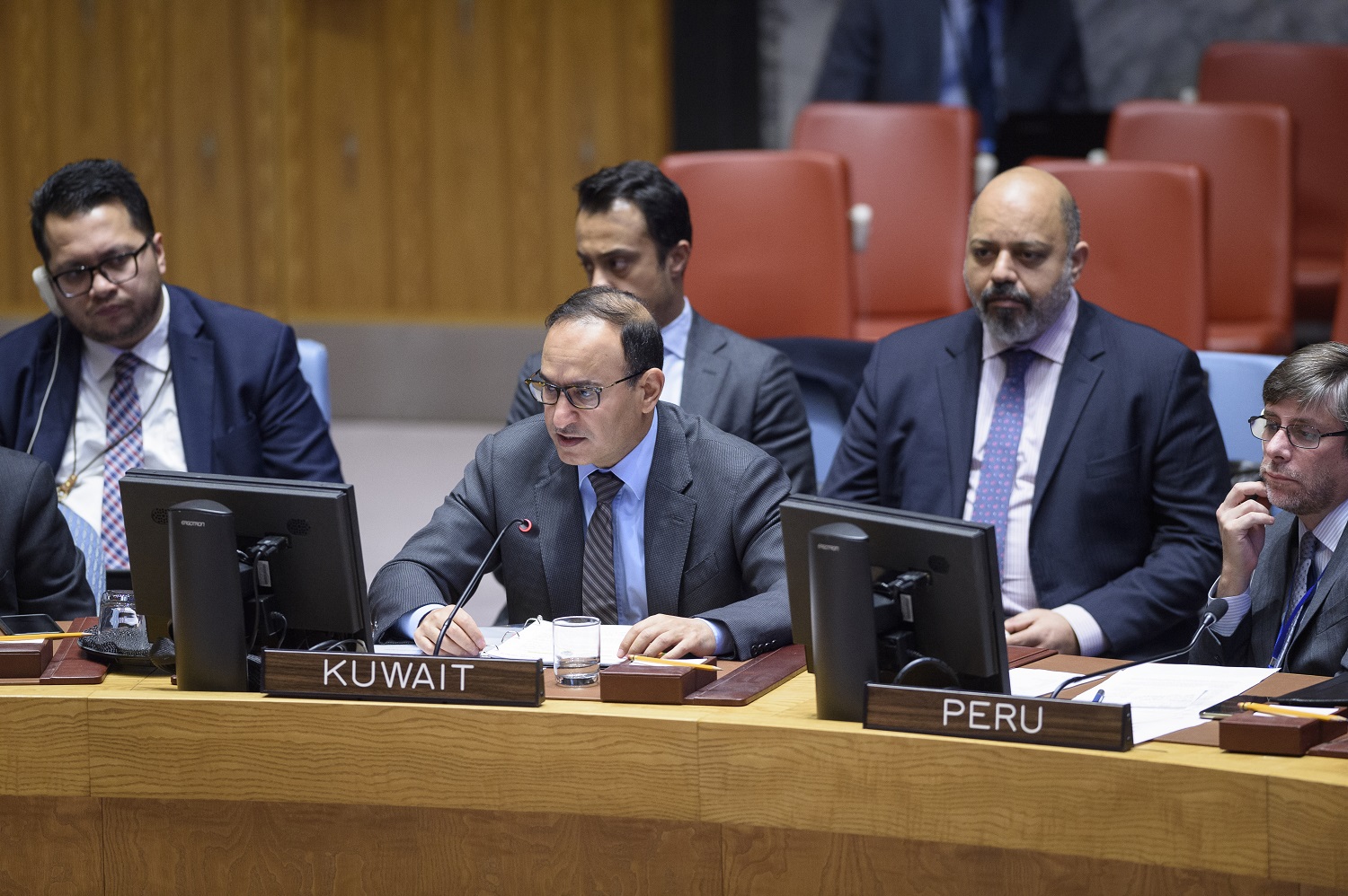 Kuwait's UN permanent delegate Ambassador Al-Otaibi 