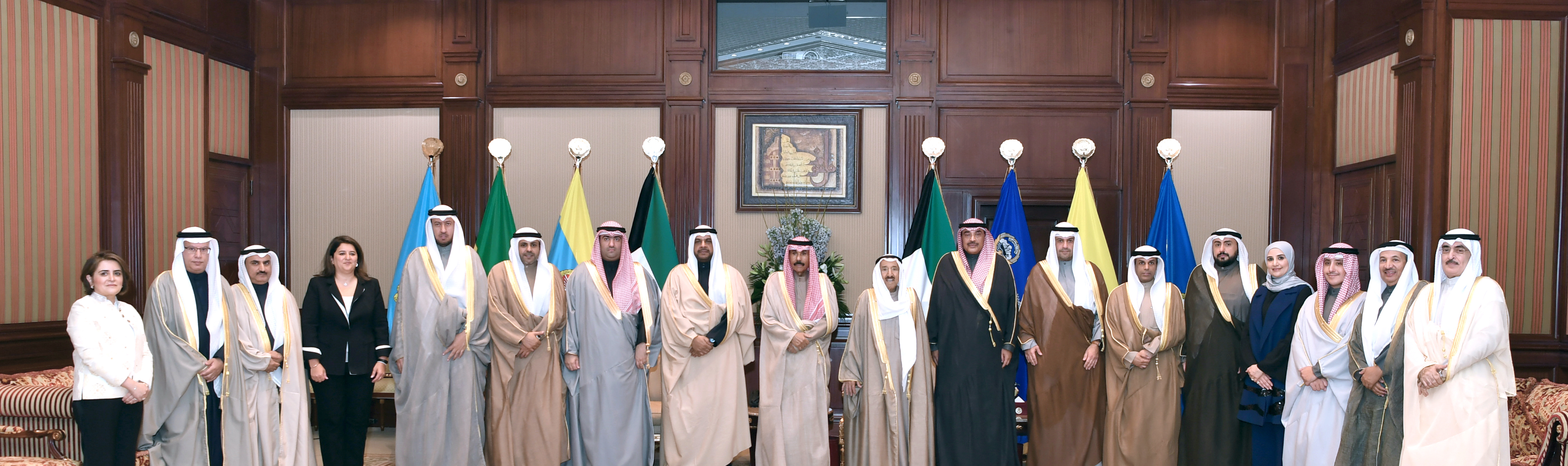 His Highness the Amir receives cabinet