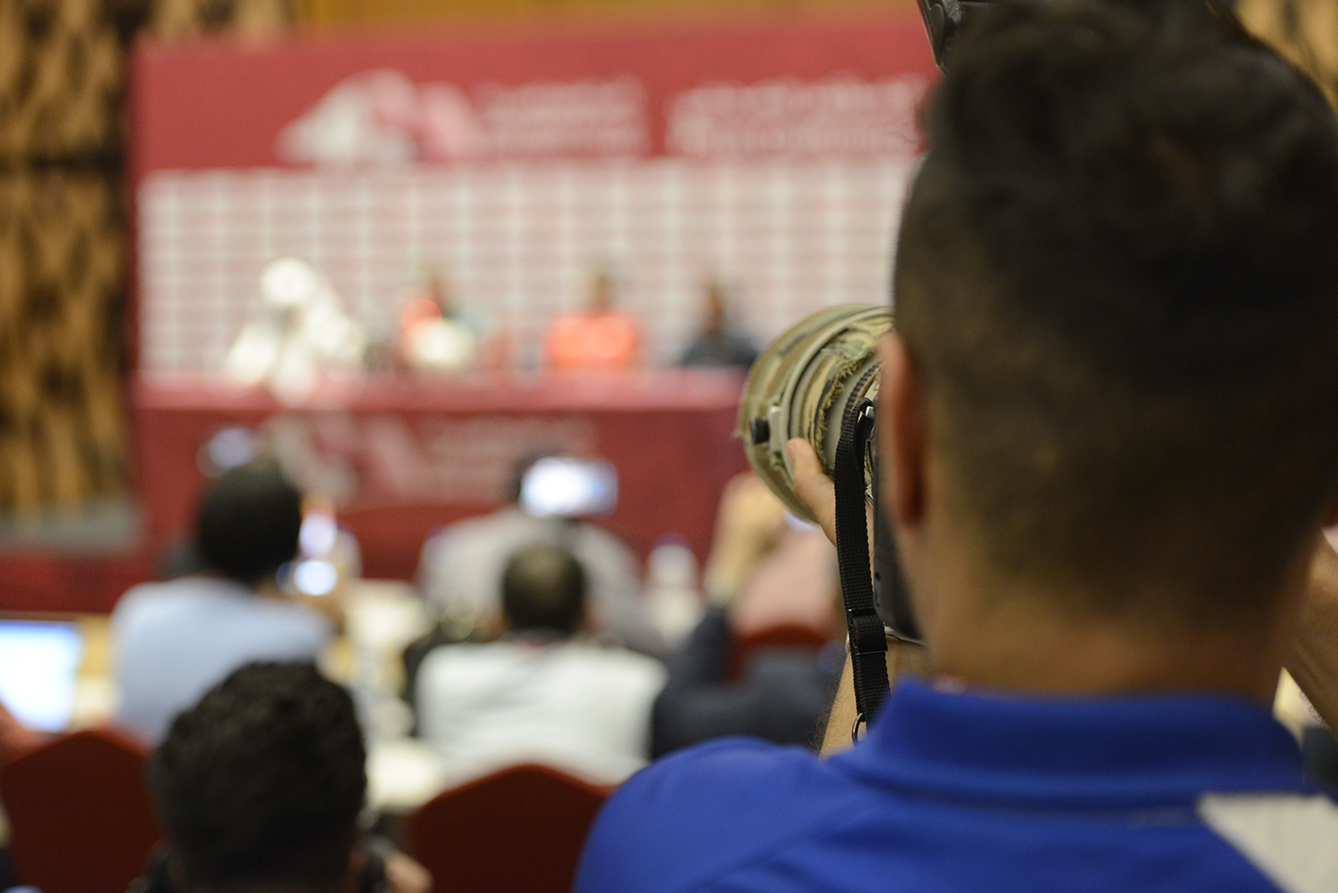 Press photographer covering  the most important events of Doha's 24 Gulf Cup