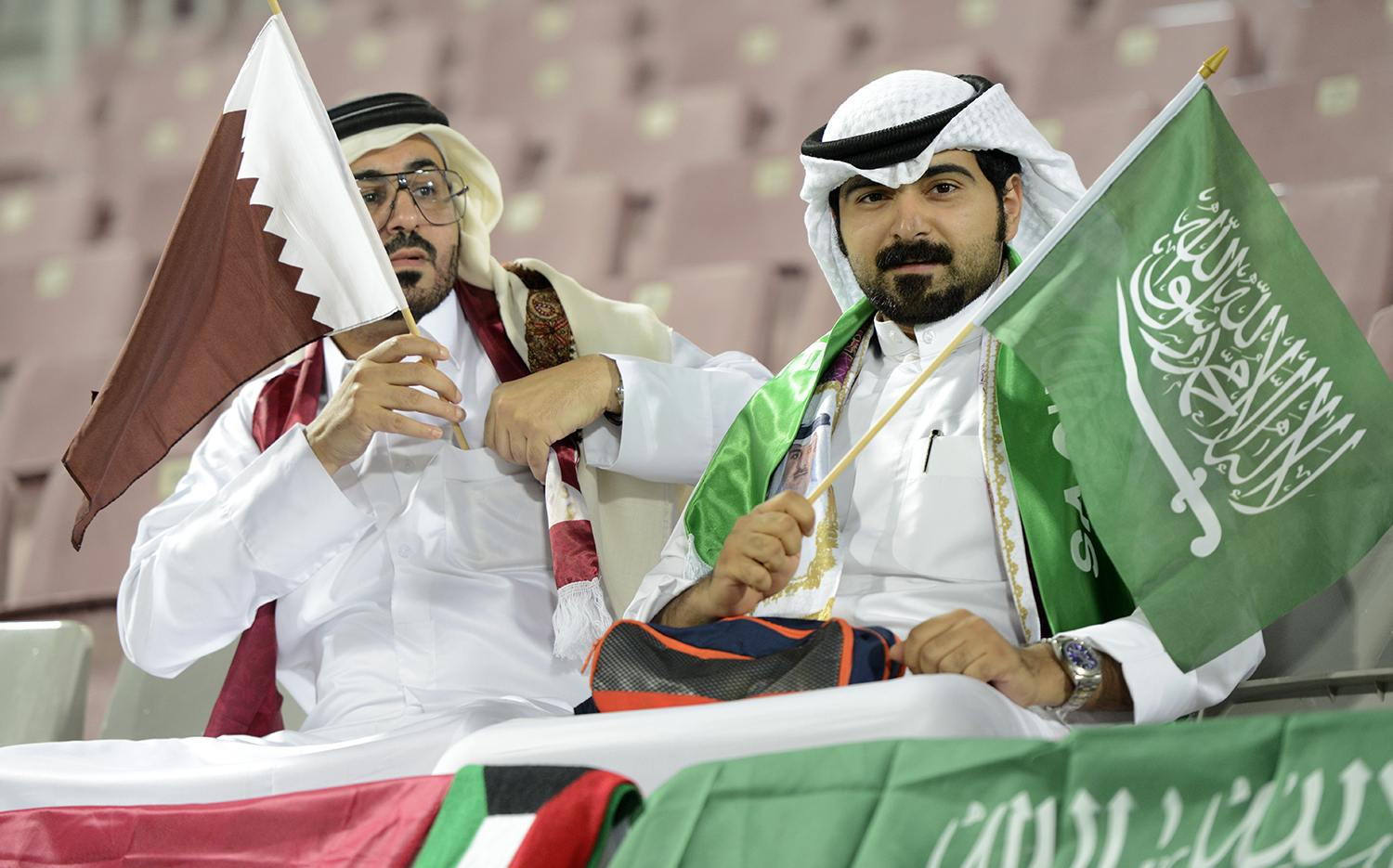 مشجعون سعوديون حاضرون لمؤازرة منتخبهم