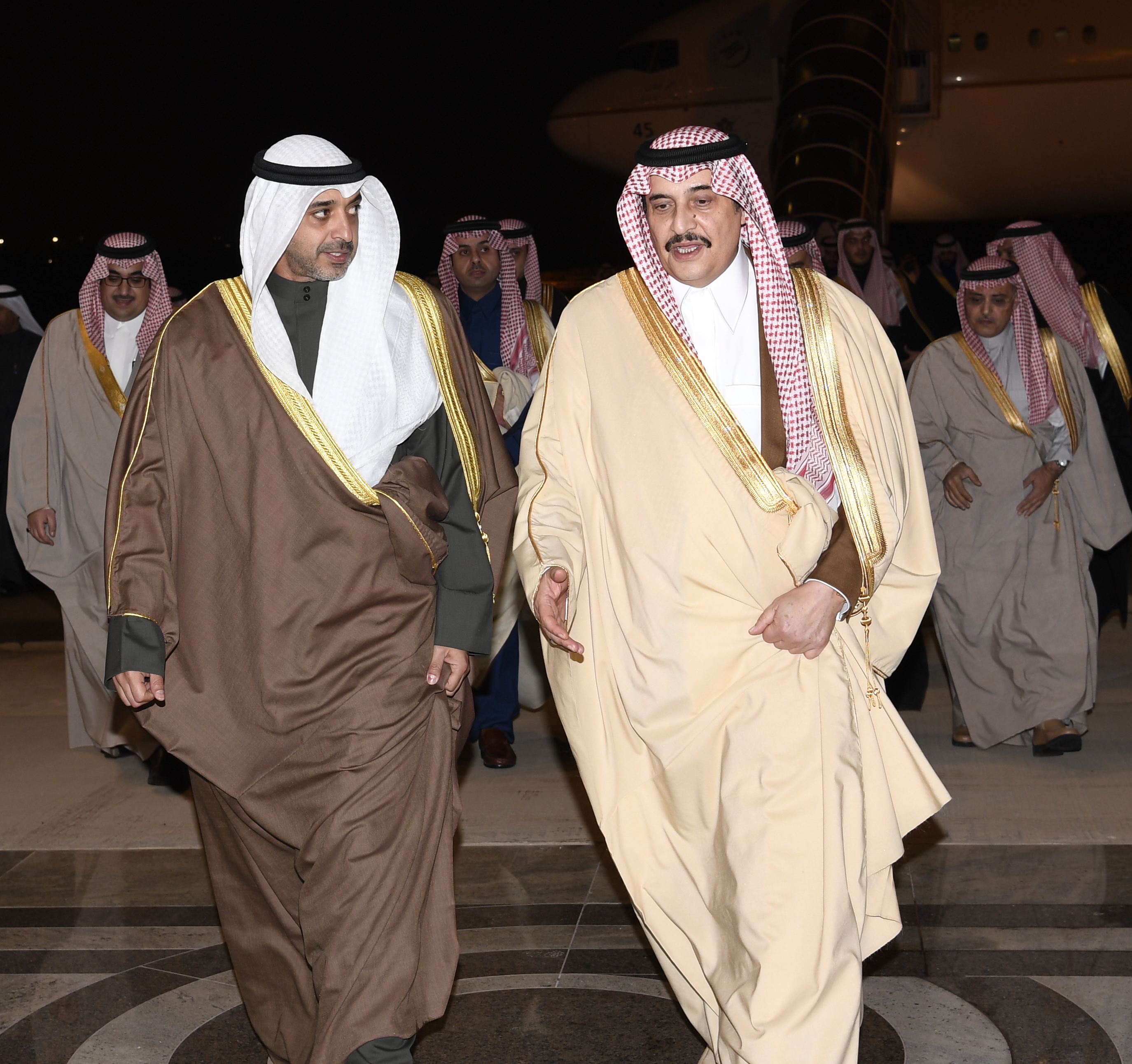 وصول عدد من أصحاب السمو الملكي والأمراء السعوديين لحضور معرض (تاريخ الملك فهد) بالكويت