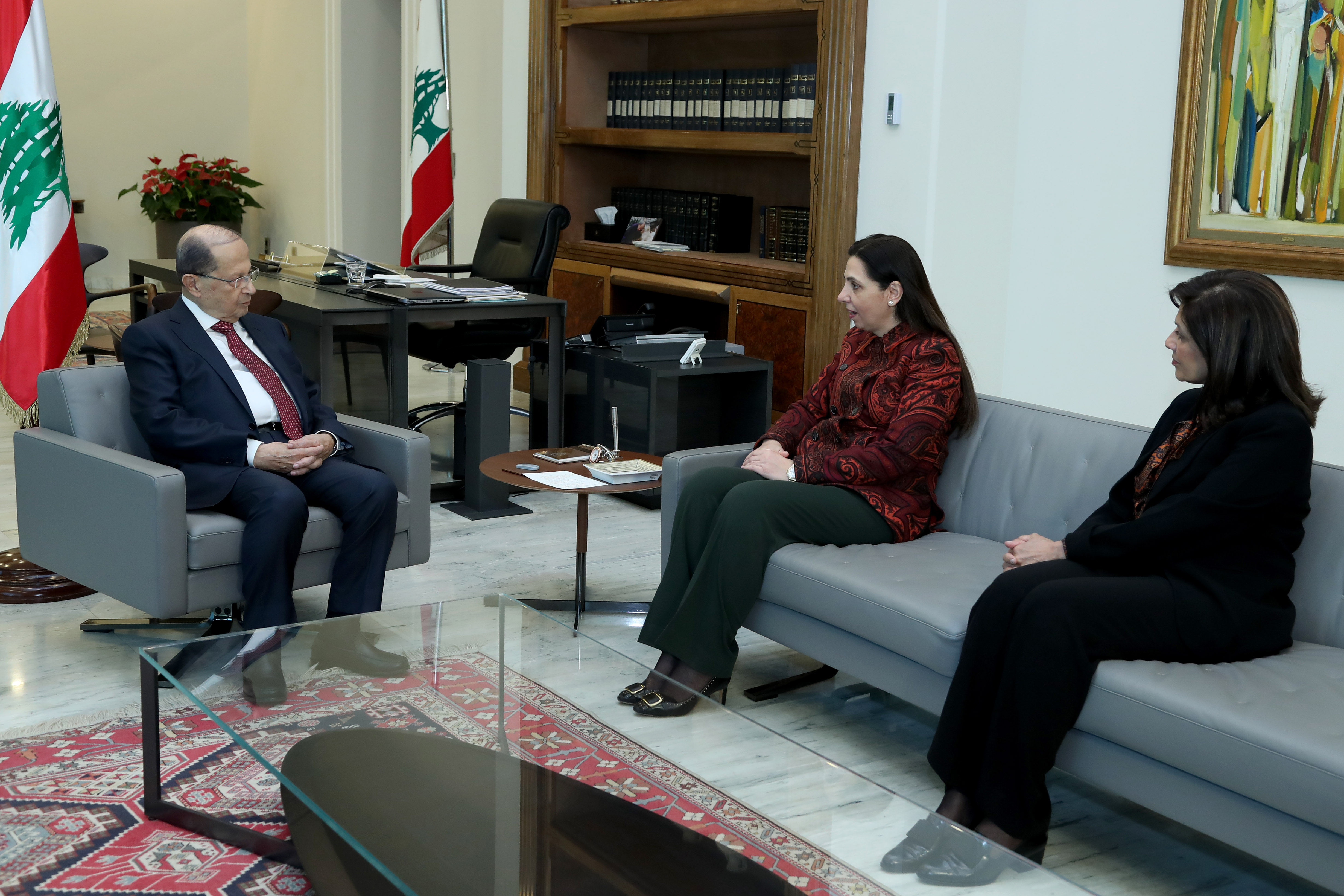 الرئيس اللبناني ميشال عون يستقبل الأمينة التنفيذية للجنة الاقتصادية والاجتماعية لغربي آسيا (الإسكوا) الدكتورة رولا دشتي