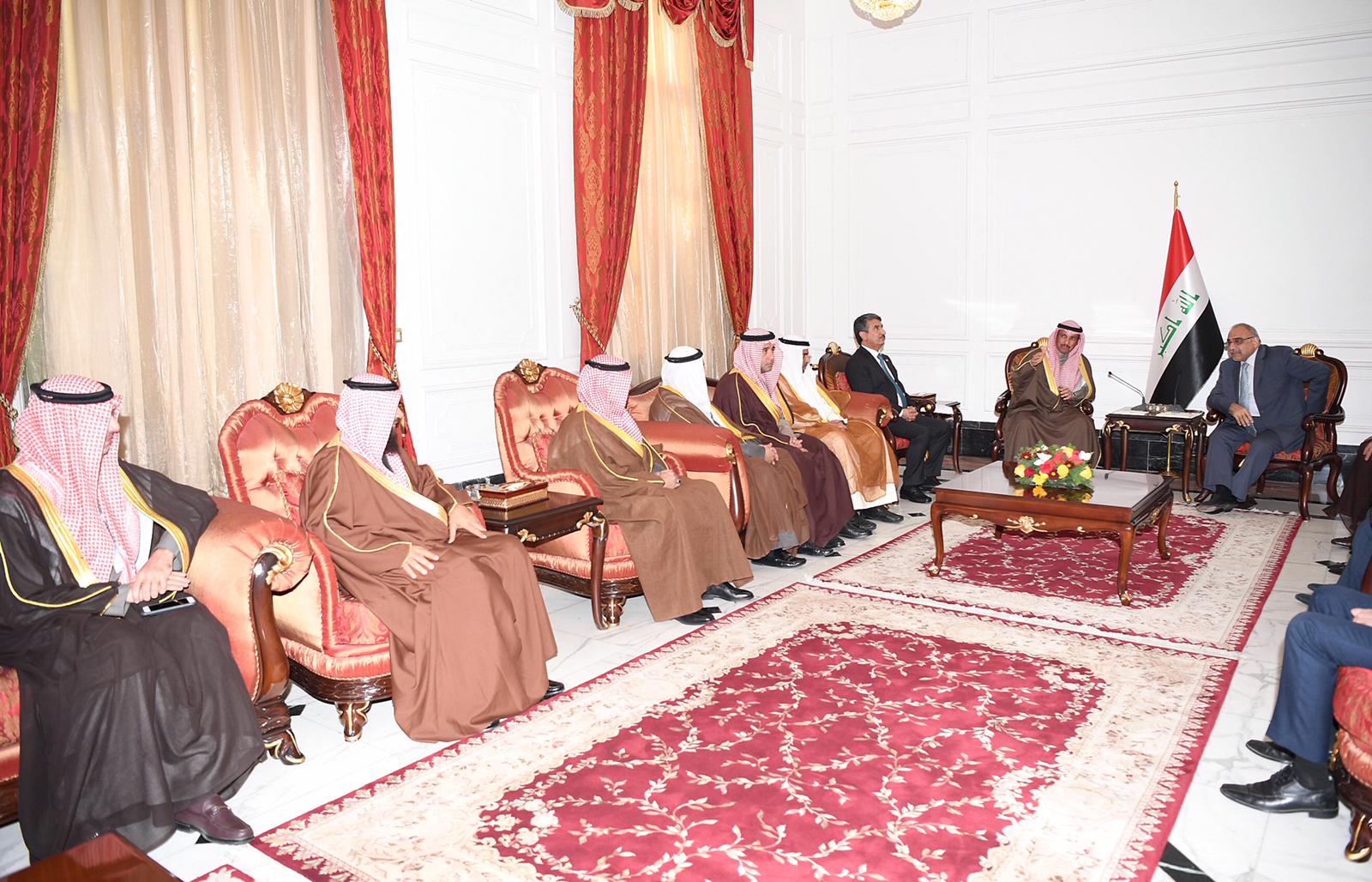 رئيس مجلس الأمة الكويتي مرزوق علي الغانم يلتقيرئيس الوزراء العراقي عادل عبدالمهدي