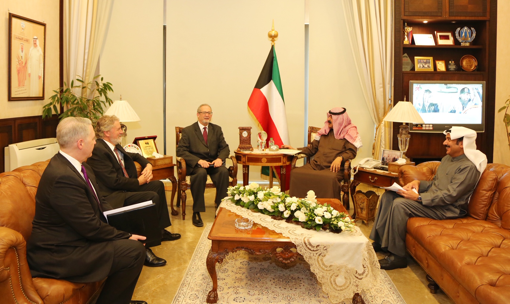 Kuwaiti Deputy Foreign Minister Khaled Al-Jarallah met U.S. Ambassador to Kuwait Lawrence Silverman