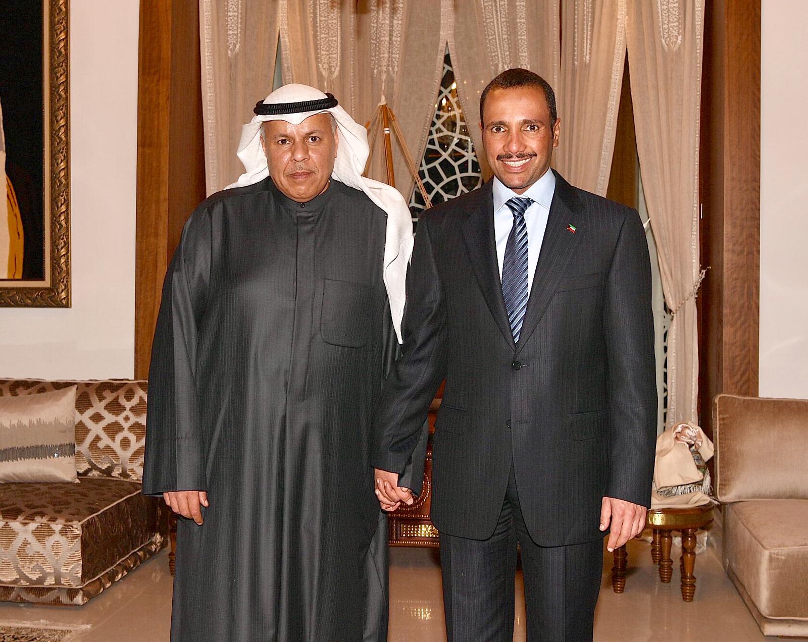 رئيس مجلس الامة مرزوق الغانم مع سفير دولة الكويت لدى المملكة المغربية عبداللطيف اليحيا