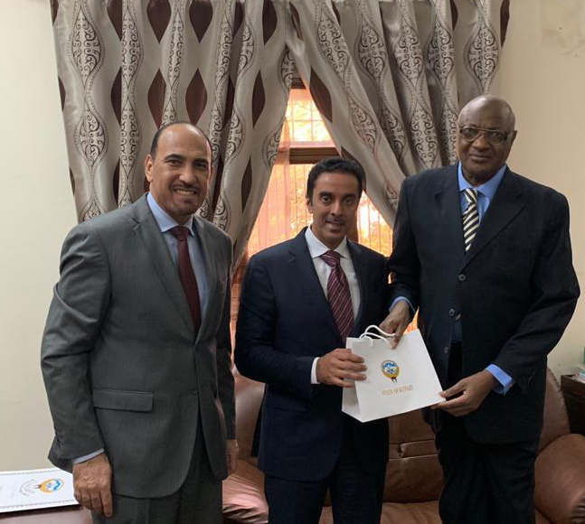 Kuwait's Assistant Foreign Minister for Africa, Ambassador Hamad Al-Mashaan meets with Secretary General of the Ministry of Foreign Affairs of the Republic of Mali Mohammed Maiga