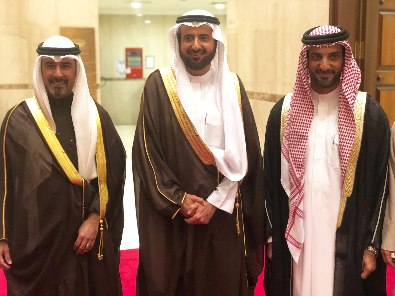 Kuwait's Information Ministry Assistant Undersecretary for News and Political Programs Mohammad bin Naji with other officials attending the eighth International Government Communication Forum