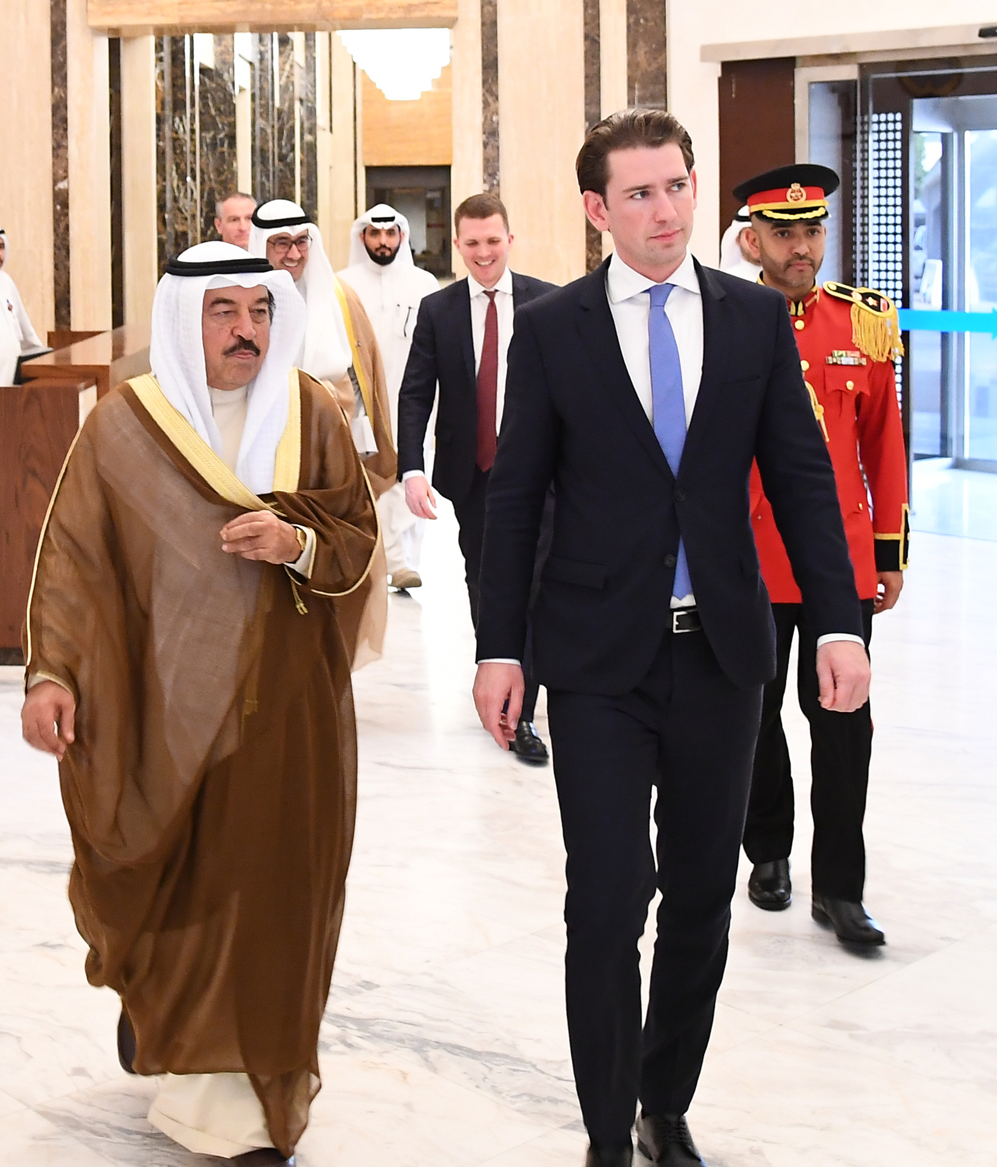 Chancellor of Austria Sebastian Kurz left Kuwait after a short visit