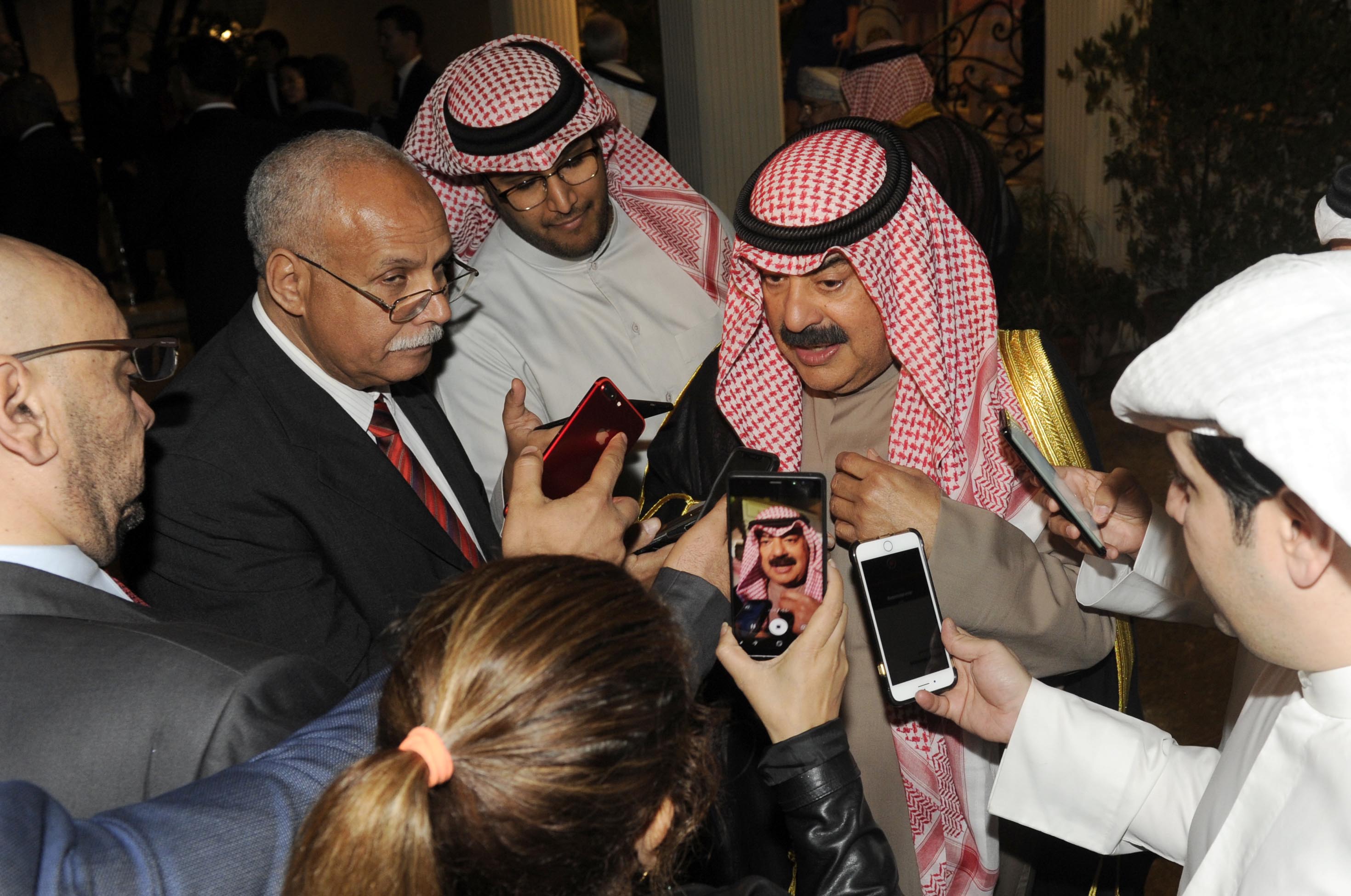 Deputy Foreign Minister Khaled Al-Jarallah during his participation in a reception of the Greek Embassy in the country on the occasion of the European country's national holiday