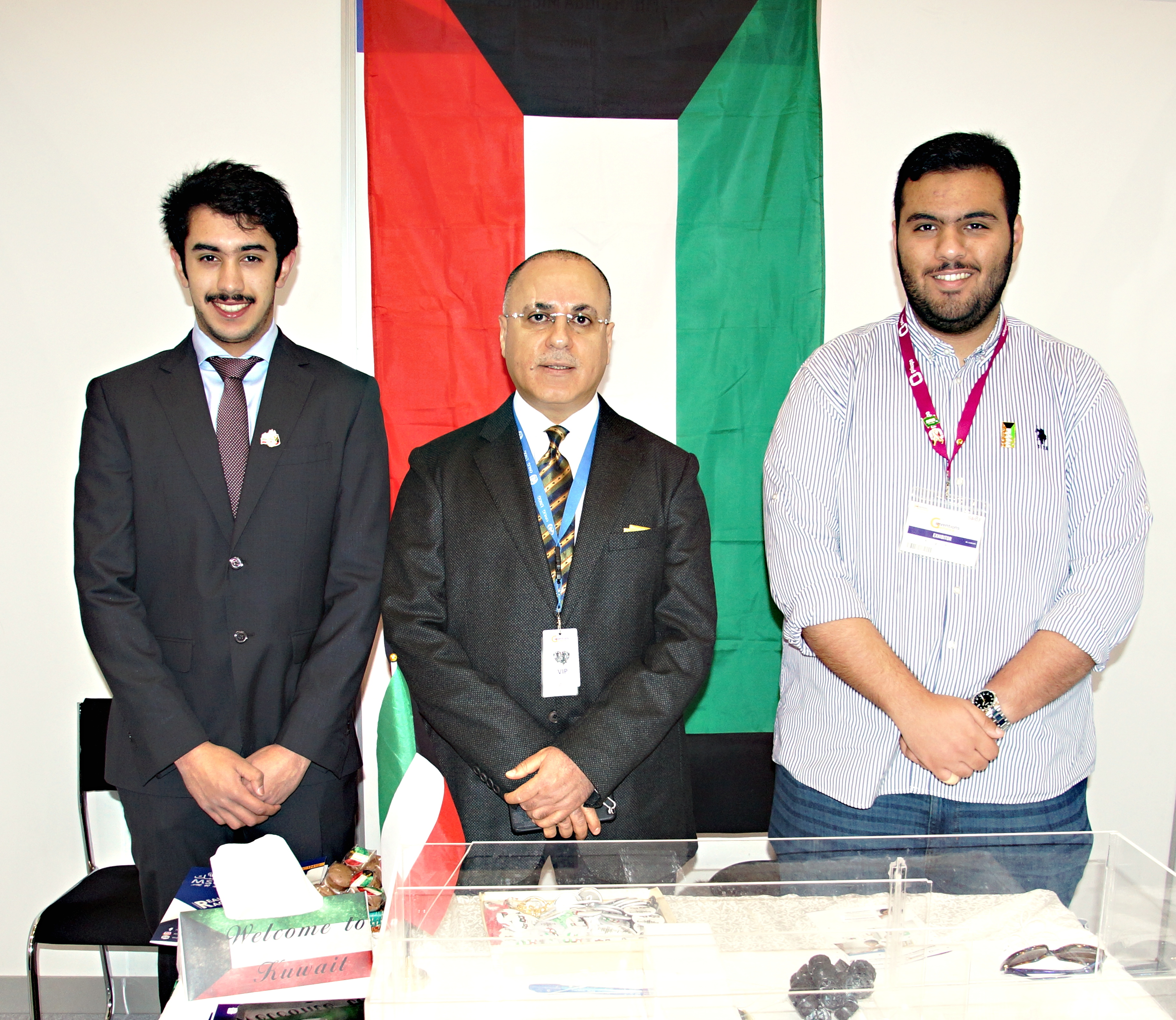 Kuwait Representative to the UN Office in Geneva Ambassador Jamal Al-Ghoneim with Abdulrahman Al-Jassem and Khaled Al-Kouh