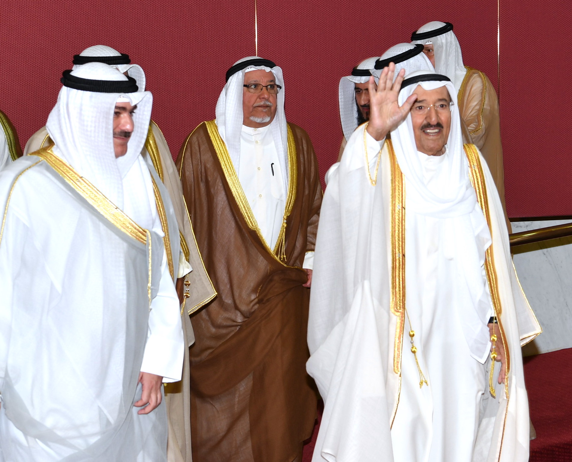 His Highness the Amir Sheikh Sabah Al-Ahmad Al-Jaber Al-Sabah arrives to attend Kuwait's 10th International Award for Memorizing the Quran