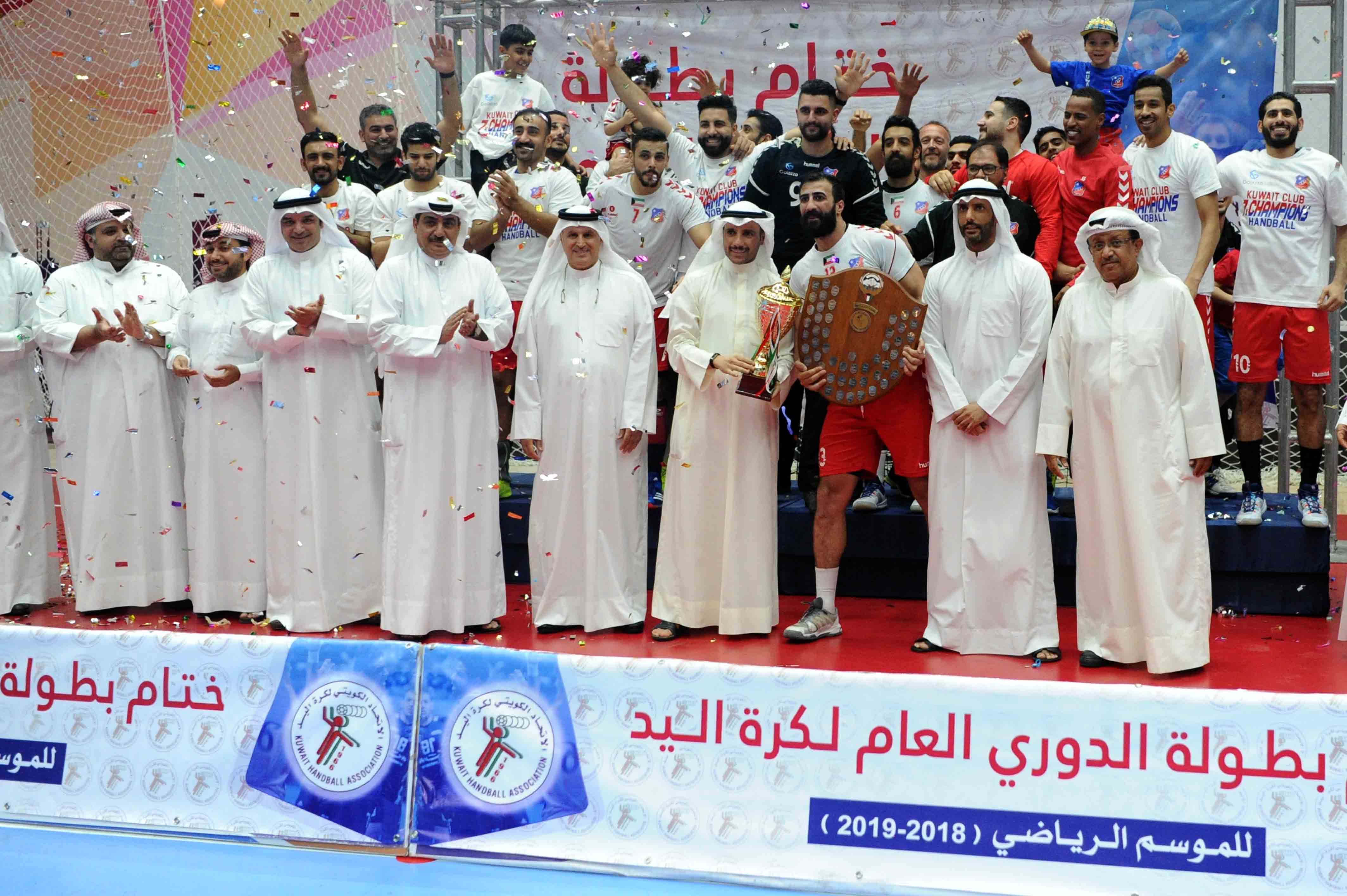 نادي الكويت يتوج بطلا لمسابقة الدوري الكويتي الممتاز لكرة اليد للمرة التاسعة في تاريخه