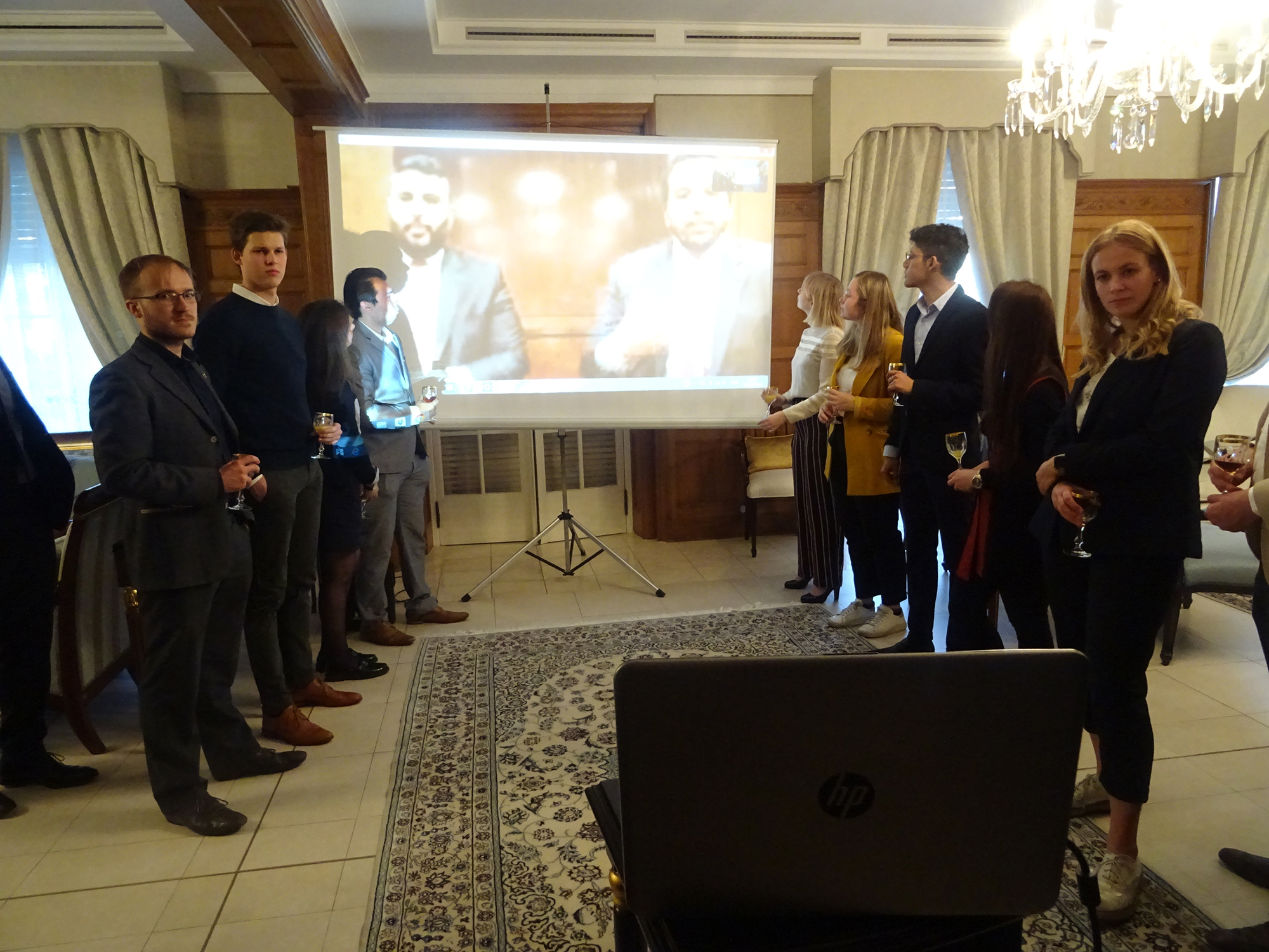 The Belgian students watched a video of Kuwait's representation in the UN