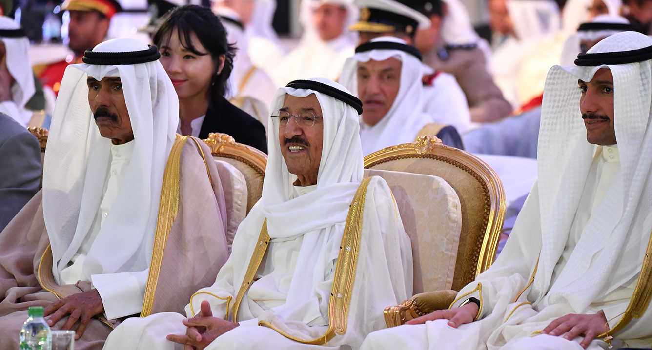 His Highness the Amir Sheikh Sabah Al-Ahmad Al-Jaber Al-Sabah attended and patronized the inauguration ceremony of Sheikh Jaber Al-Ahmad Causeway