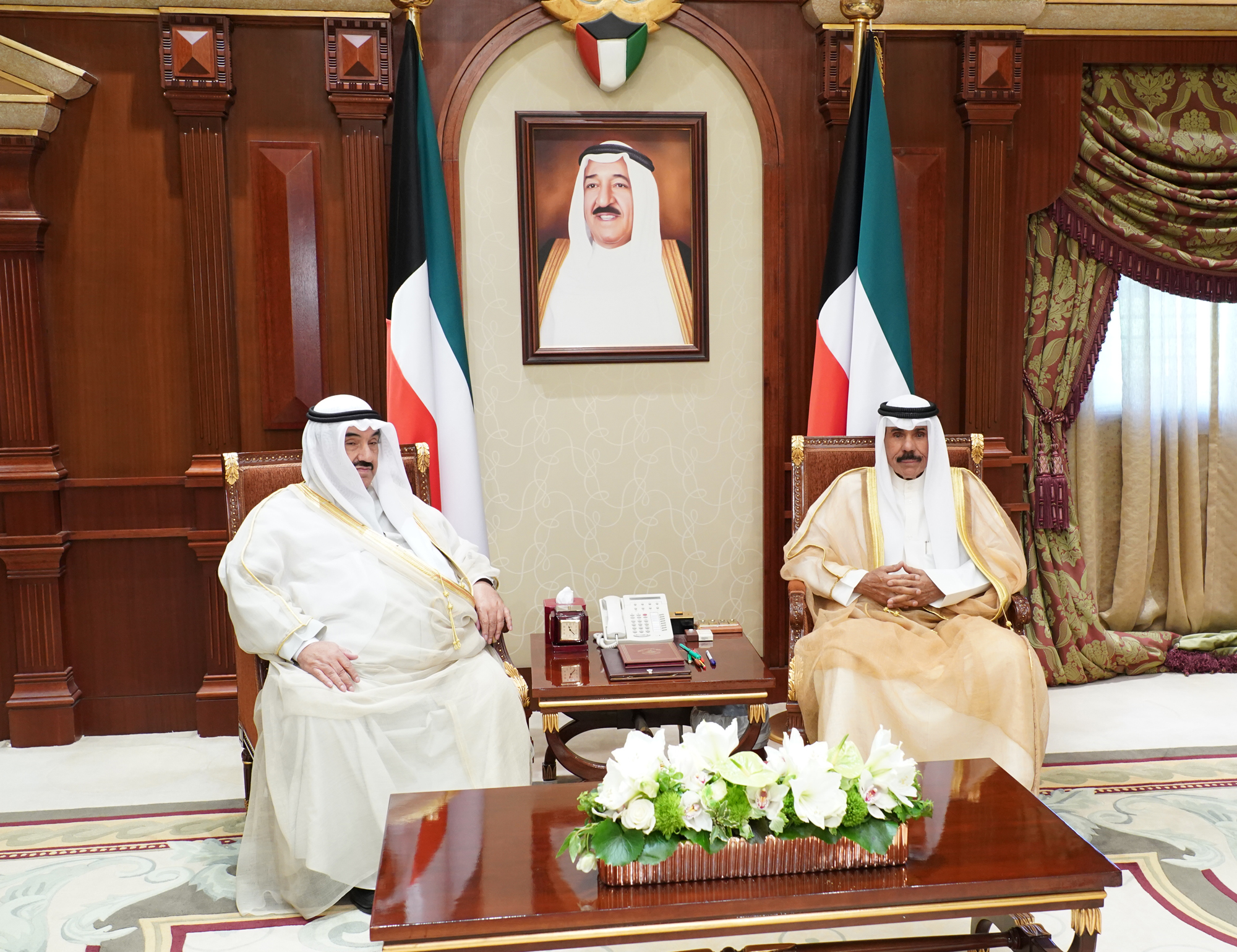 H.H. the Crown Prince receives H.H Sheikh Naser Al-Mohammad Al-Ahmad Al-Sabah