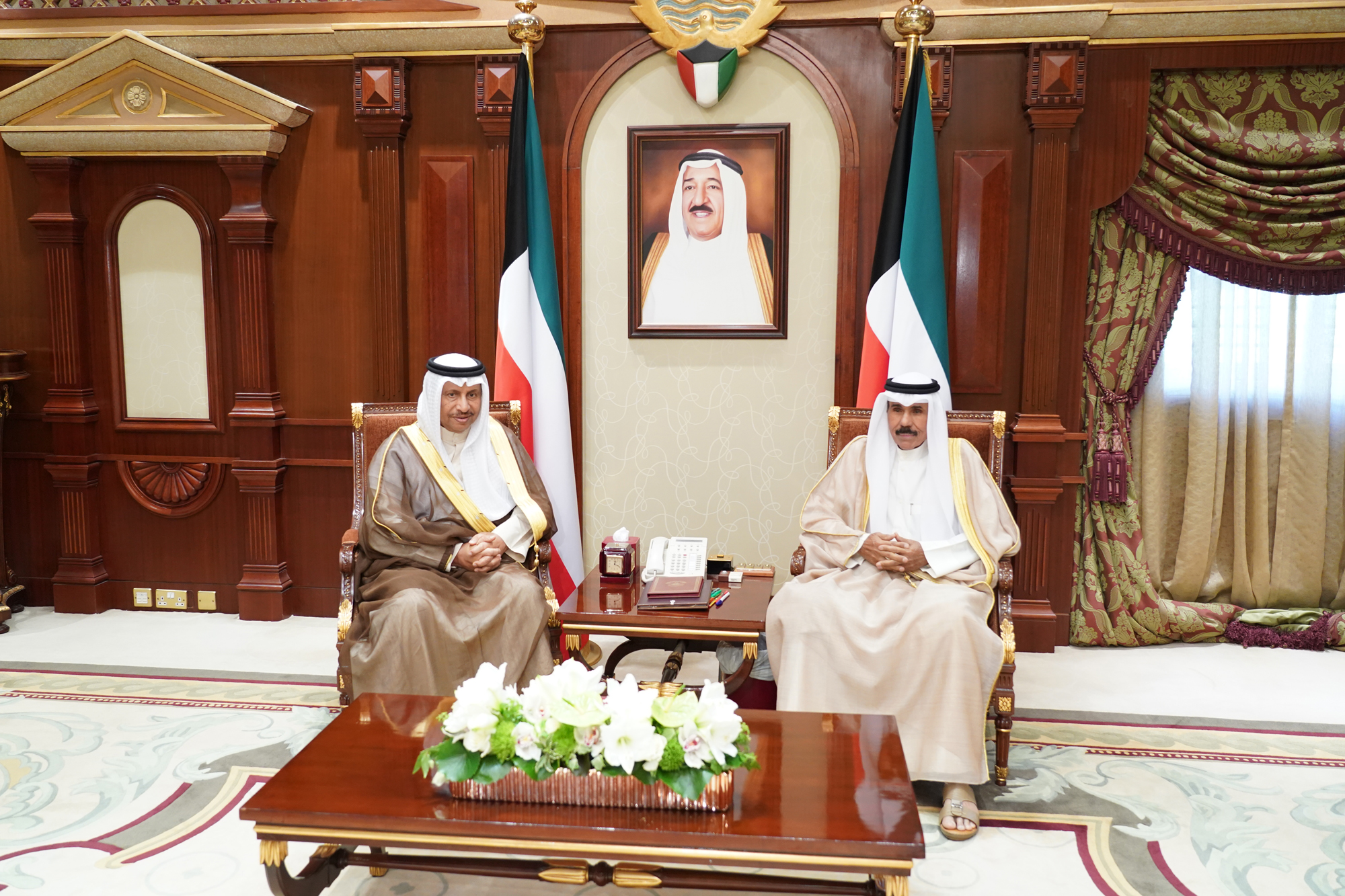 the Crown Prince received the Prime Minister Sheikh Jaber Al-Mubarak Al-Hamad Al-Sabah