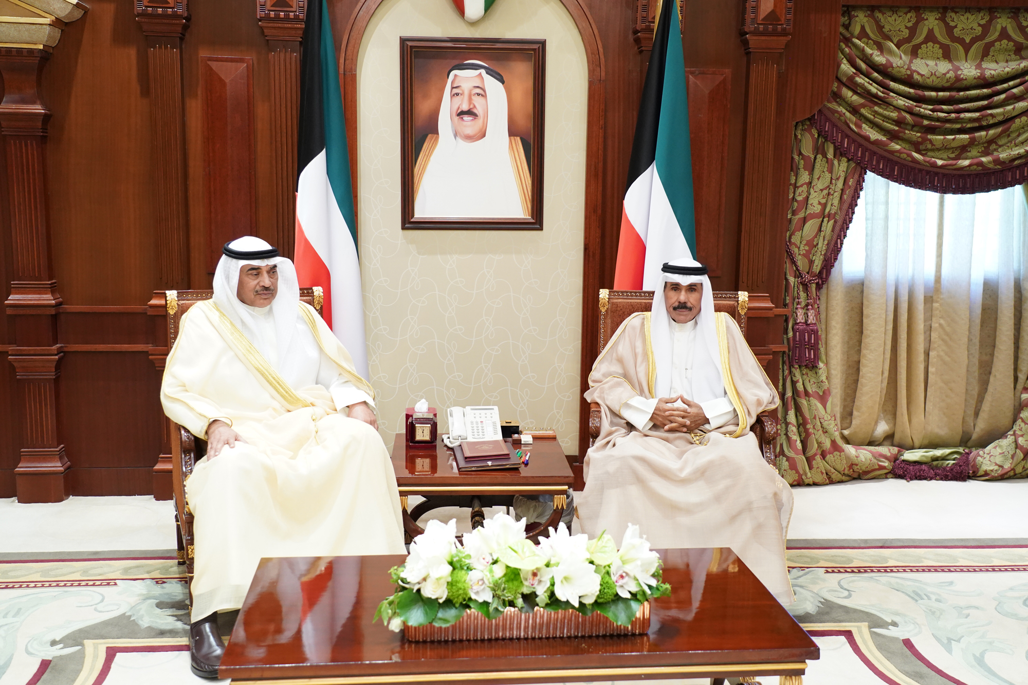 the Crown Prince received Foreign Minister Sheikh Sabah Al-Khaled Al-Hamad Al-Sabah
