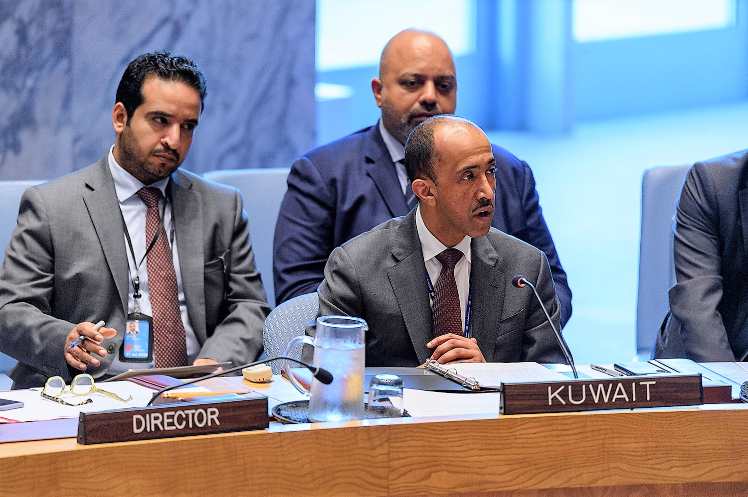 Le chargé d'affaires par intérim de la délégation permanente du Koweït à l'ONU, Bader Al-Manikh.