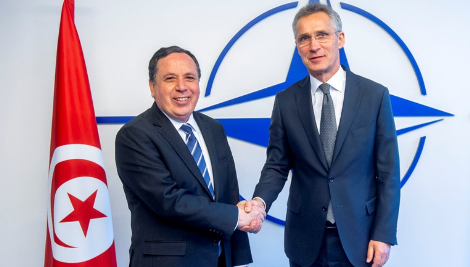 Tunisian Foreign Minister with NATO Secretary General