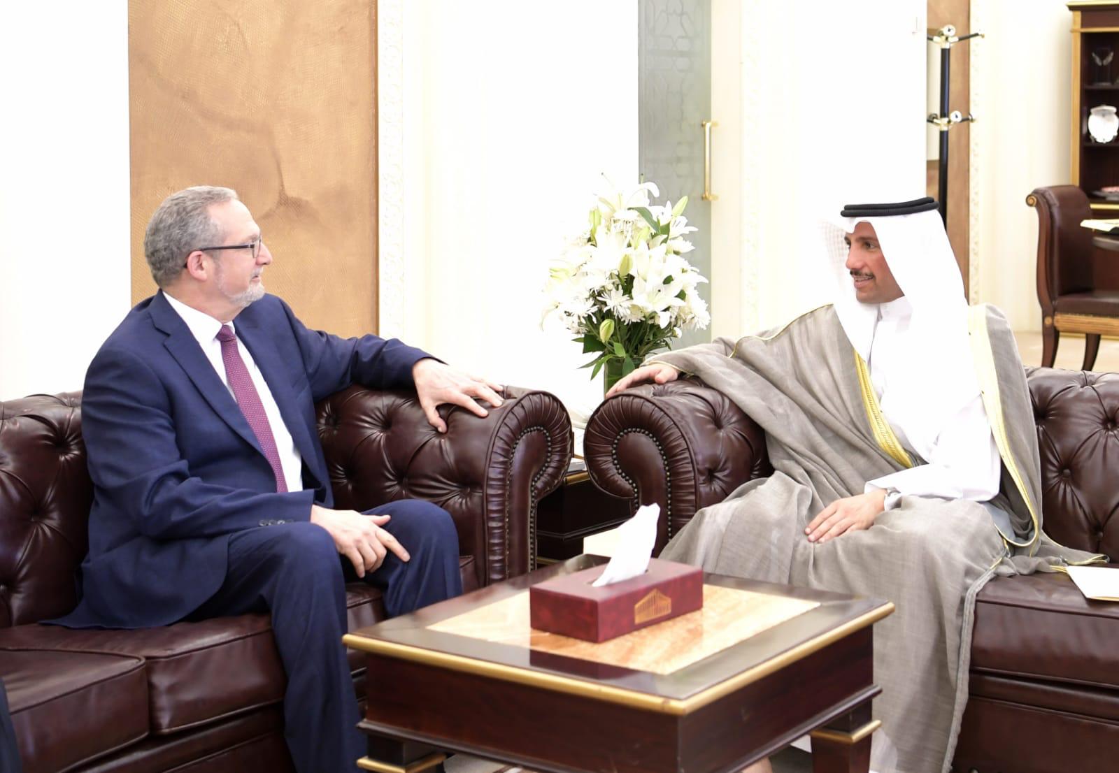 National Assembly Speaker receives U.S. Ambassador to Kuwait