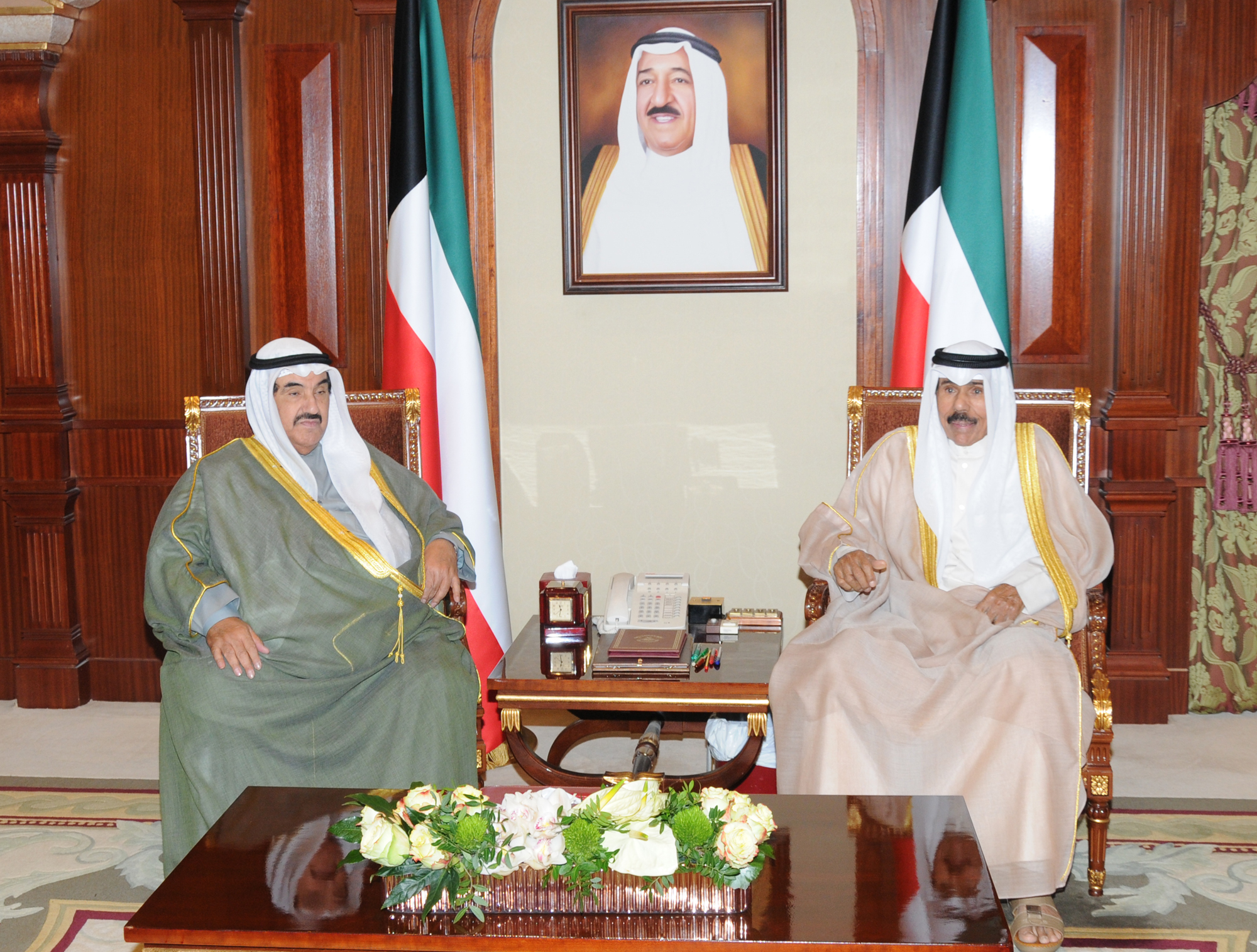 H.H. the Crown Prince receives H.H. Sheikh Nasser Al-Mohammad Al-Ahmad Al-Sabah