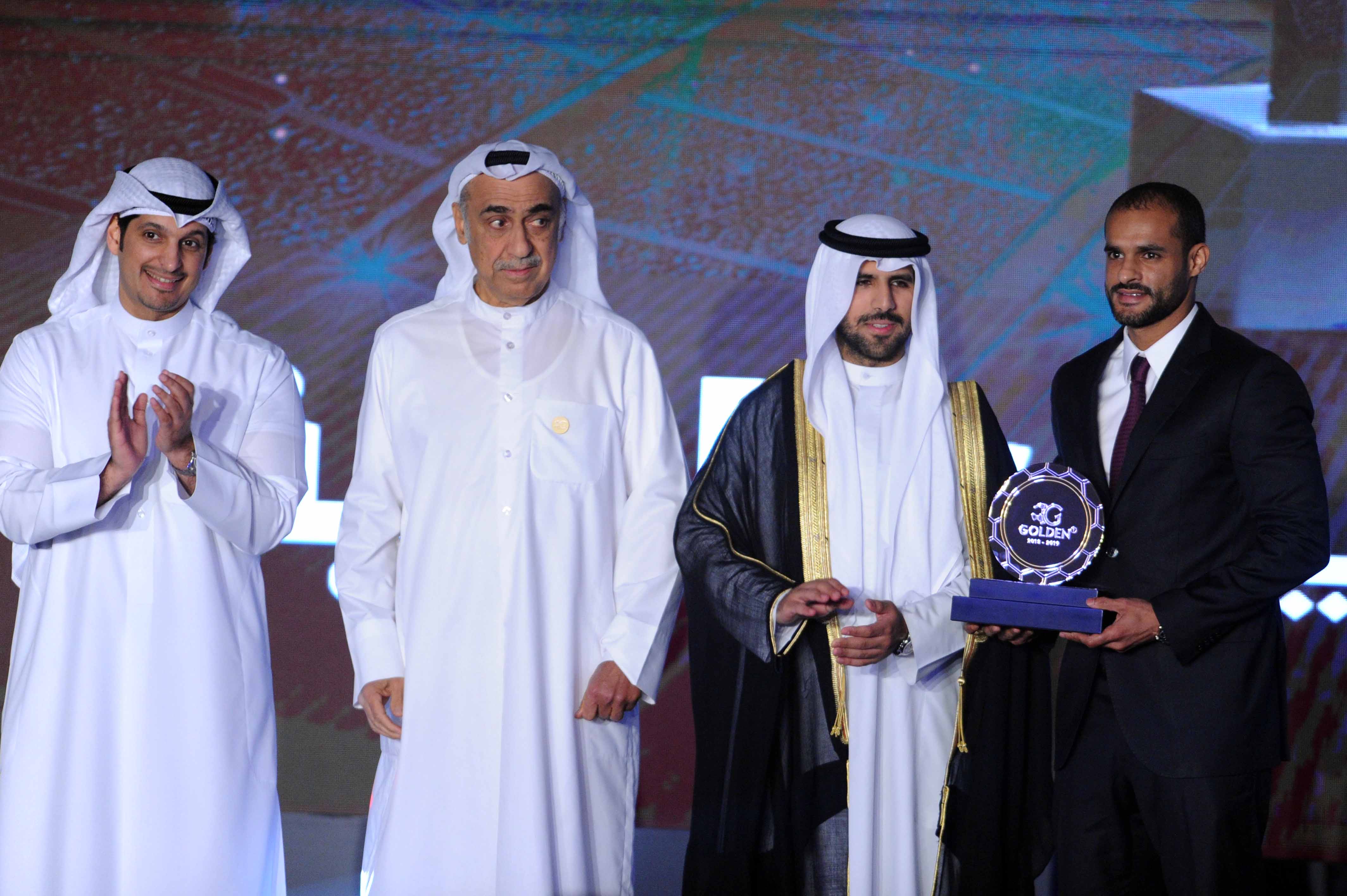 Qadsiya SC player Bader Al-Mutawa won the Golden One award