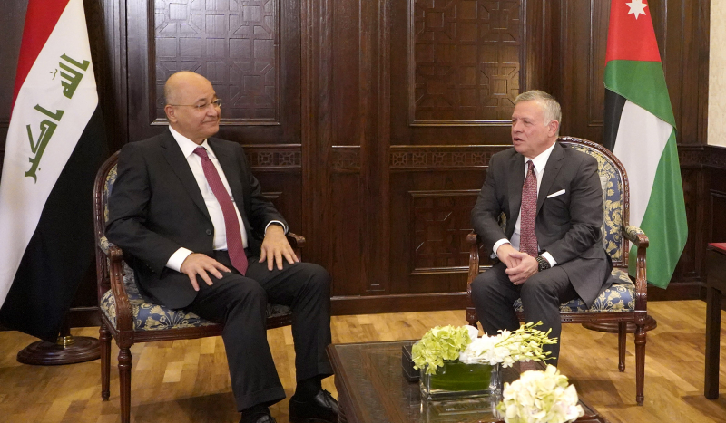 العاهل الأردني يلتقي الرئيس العراقي