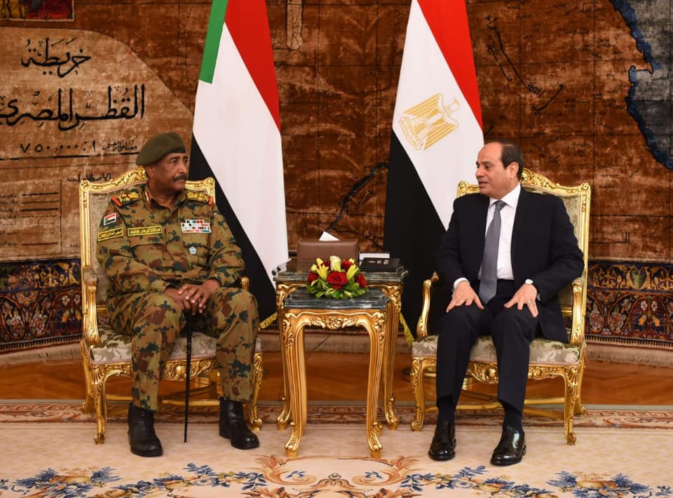 Egyptian President and President of Sudan's Military Council General