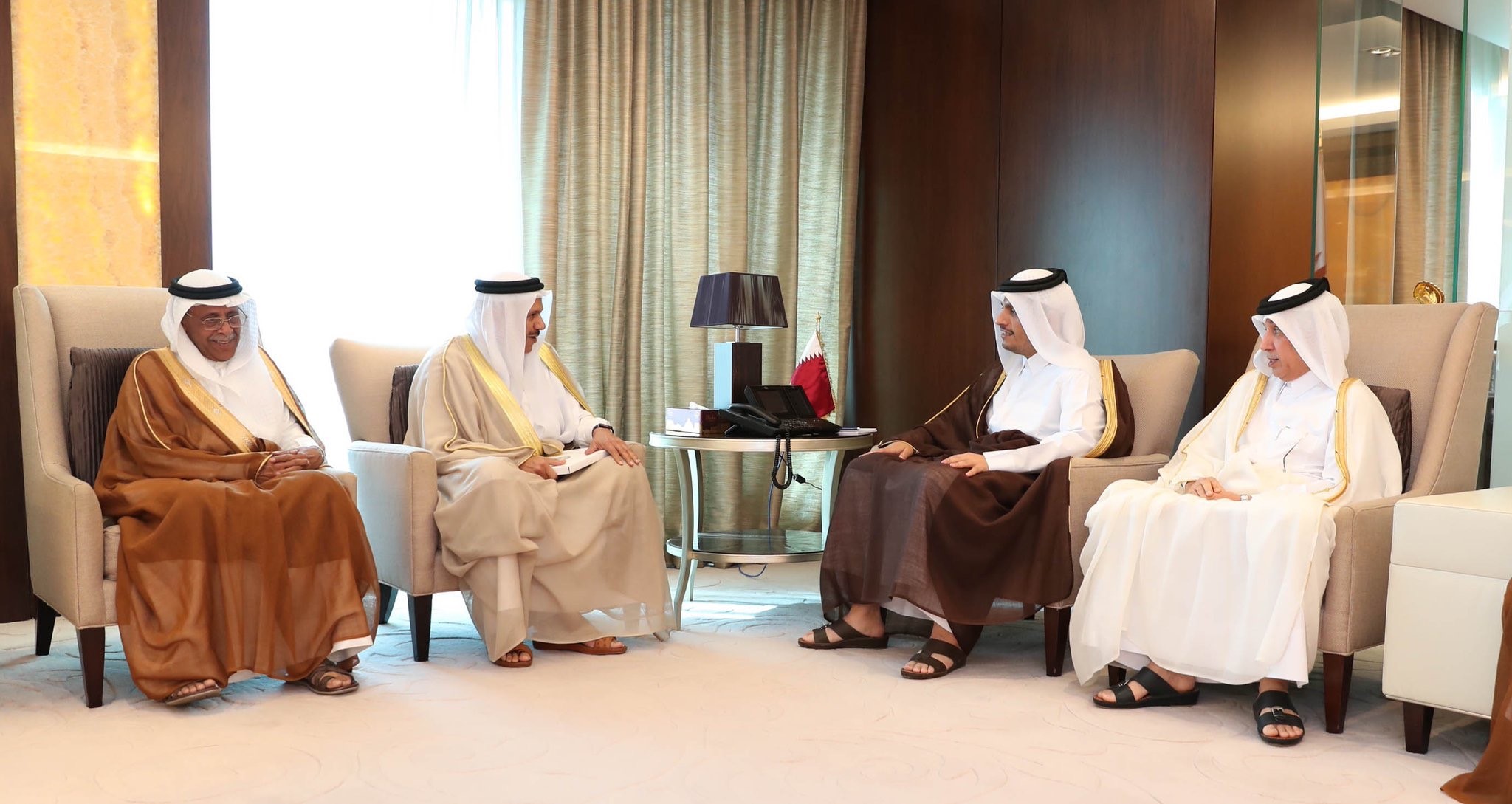 وزير الخارجية القطري يستقبل امين عام مجلس التعاون الخليجي