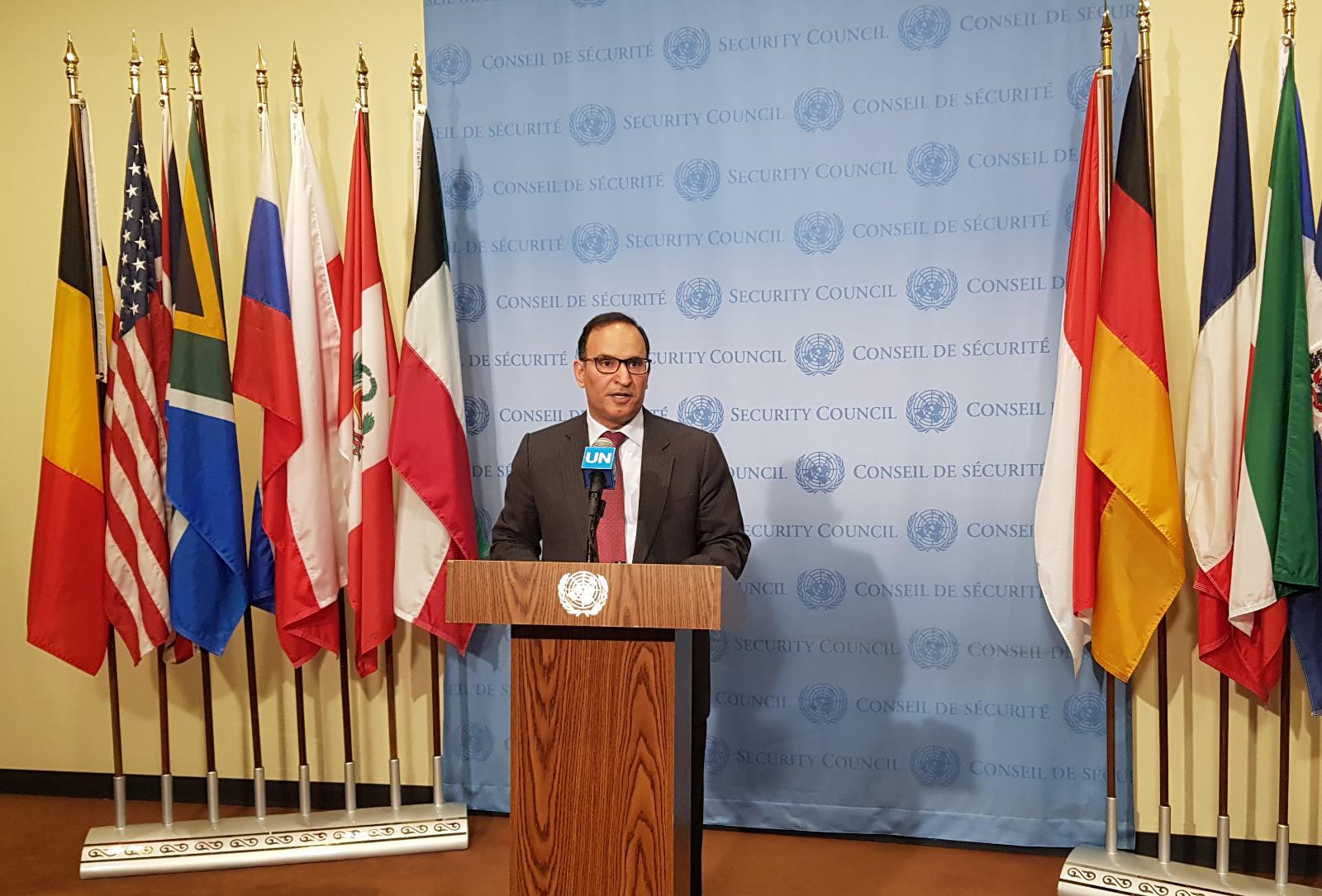 Kuwait's permanent UN representative Mansour Al-Otaibi