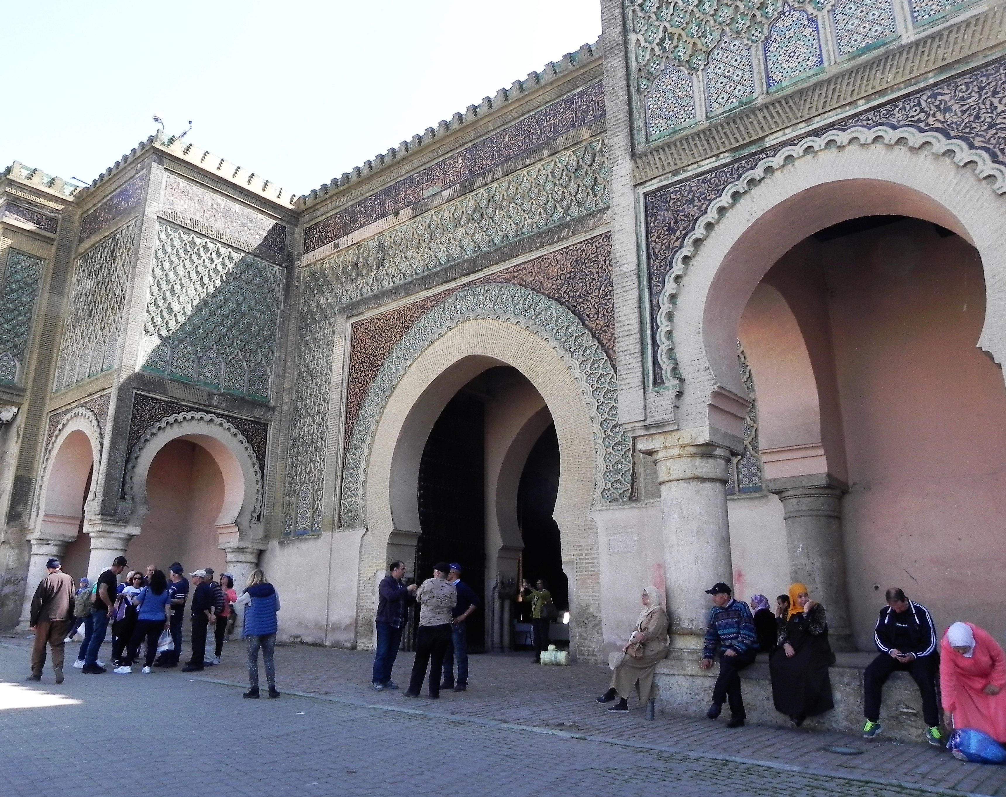 Bab Mansour iconic gate in Meknes, Morocco.