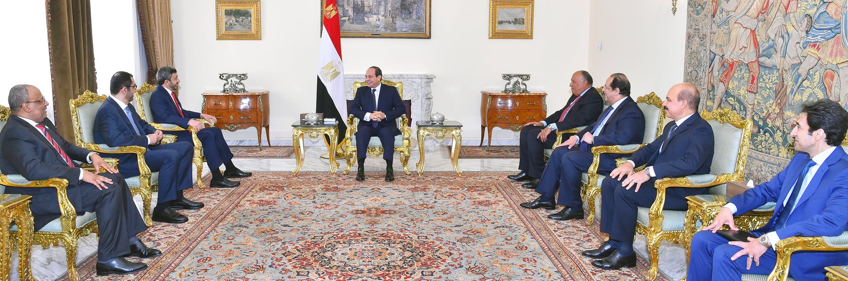 Egyptian President meets with UAE Foreign Minister