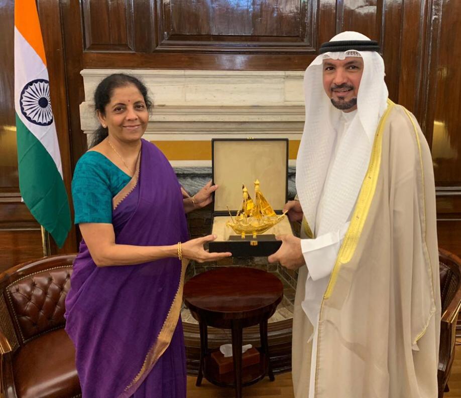 Kuwait Ambassador to India with Indian Finance Minister