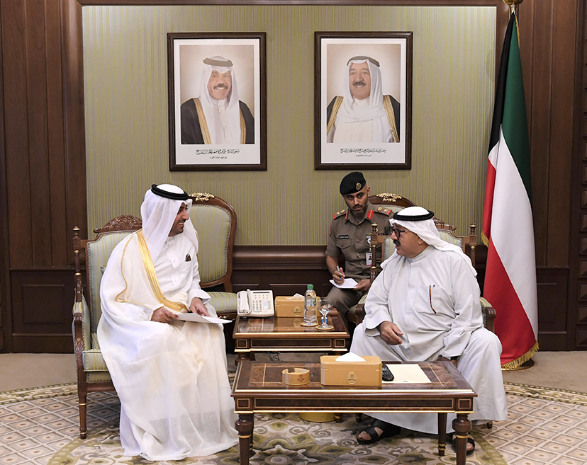 Sheikh Nasser Sabah Al-Ahmad Al-Sabah received Qatari Ambassador to Kuwait Bandar Bin Muhammad Al-Attiya