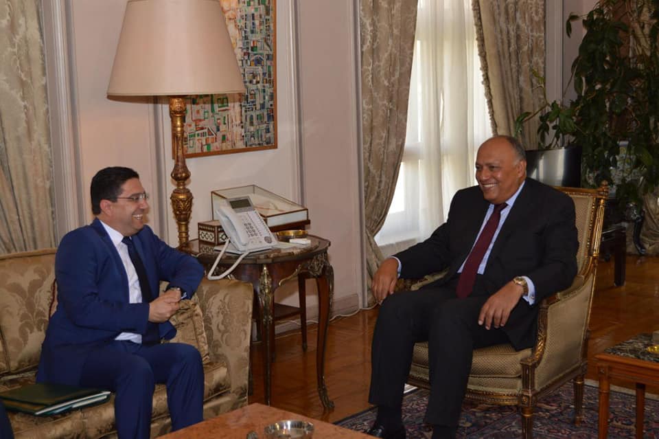 وزير الخارجية المصري يلتقي نظيره المغربي