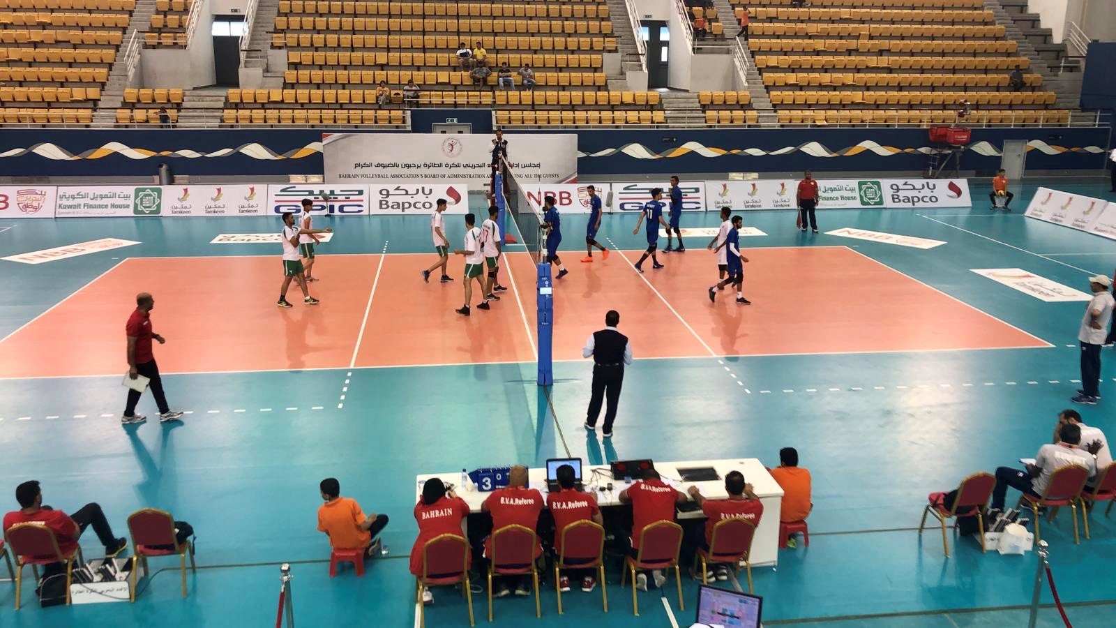 Kuwait and Palestine volleyball teams
