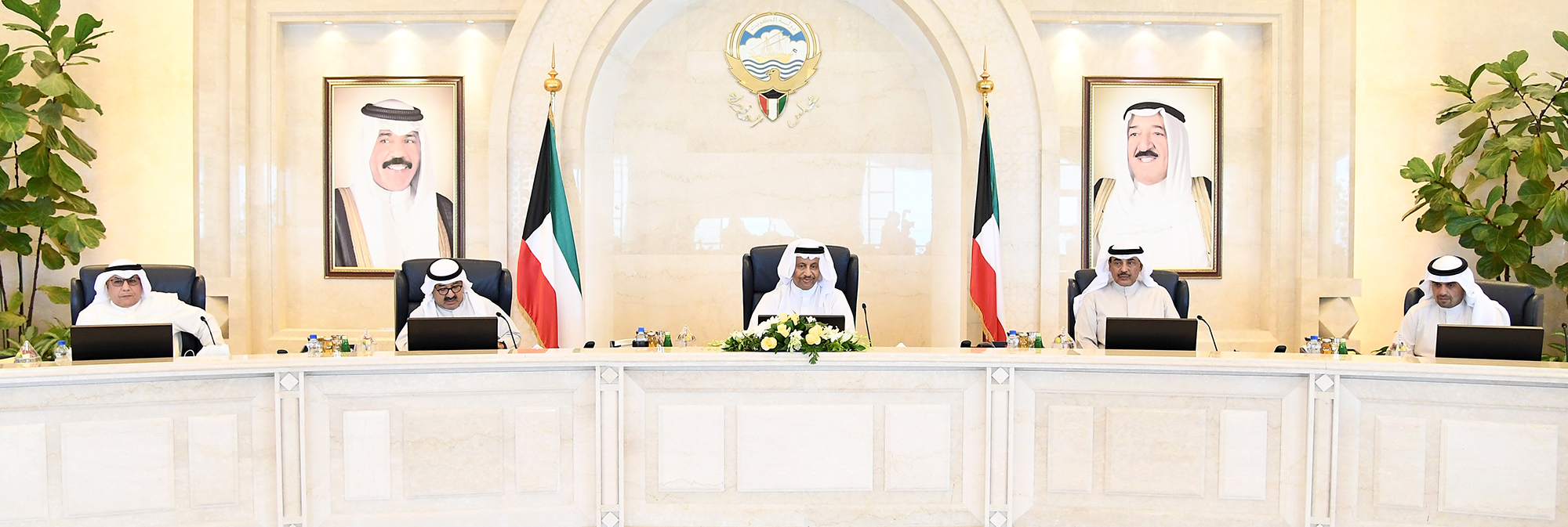 سمو الشيخ جابر المبارك الحمد الصباح رئيس مجلس الوزراء يترأس الاجتماع