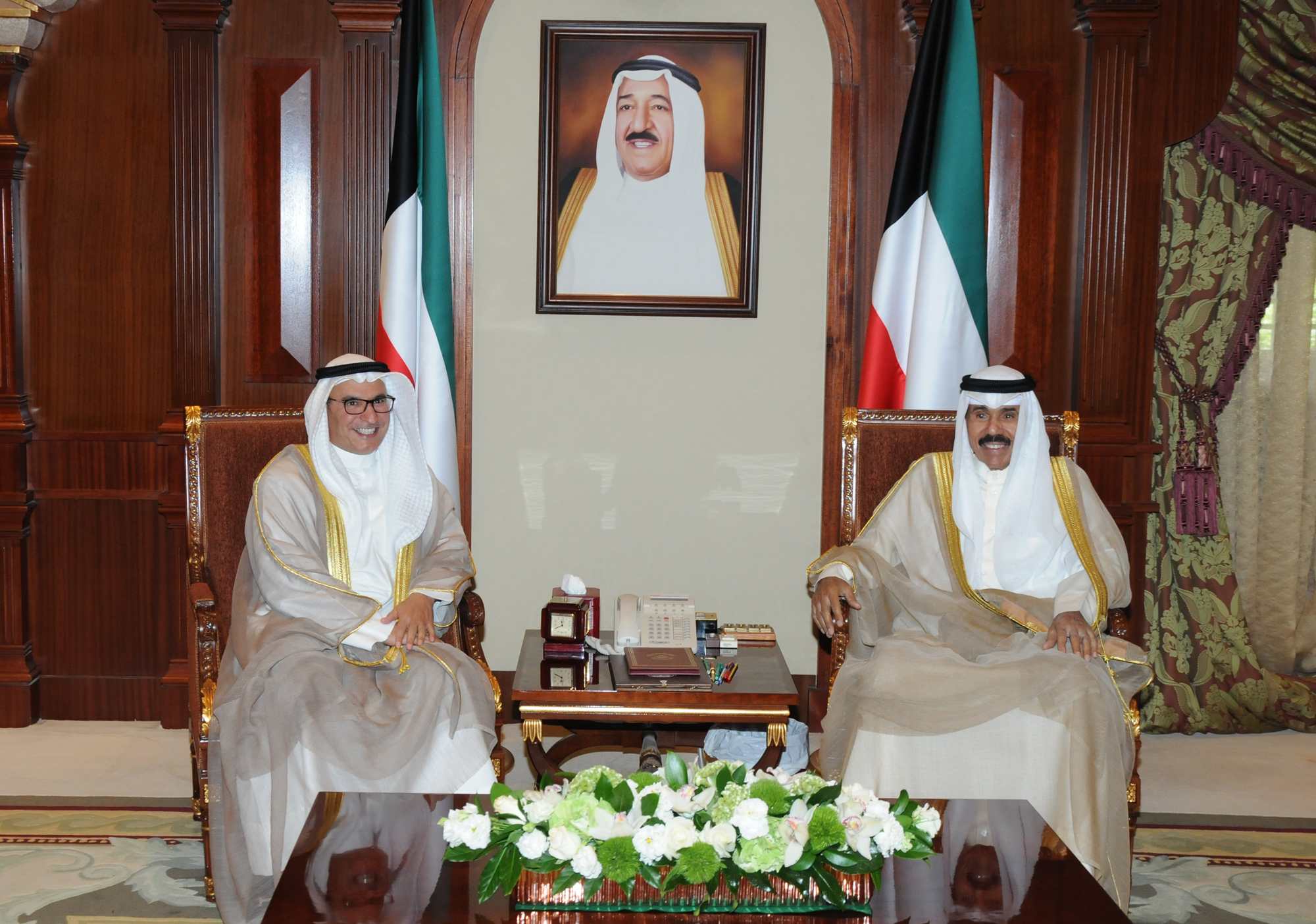 كونا His Highness Crown Prince meets Kuwait's Permanent Rep. to UN