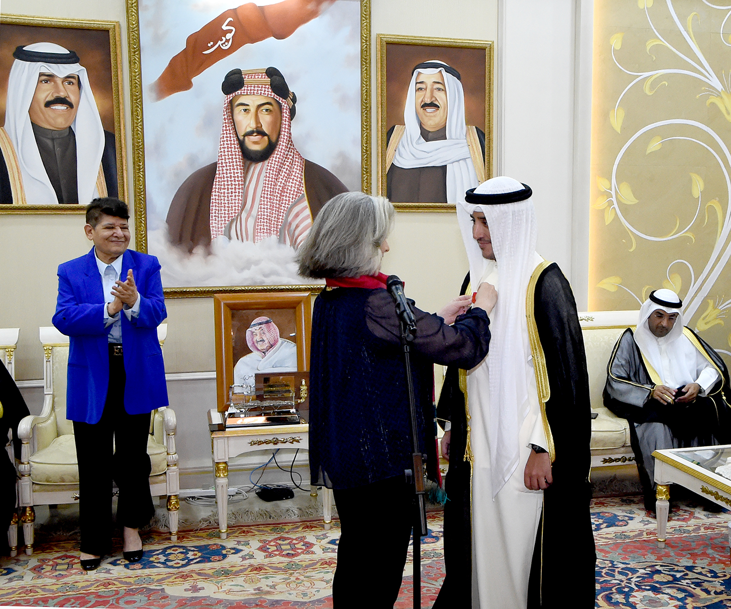 French Ambassador adorns Ambassador Sheikh Ahmad Nasser with Legion of Honor Knight Degree
