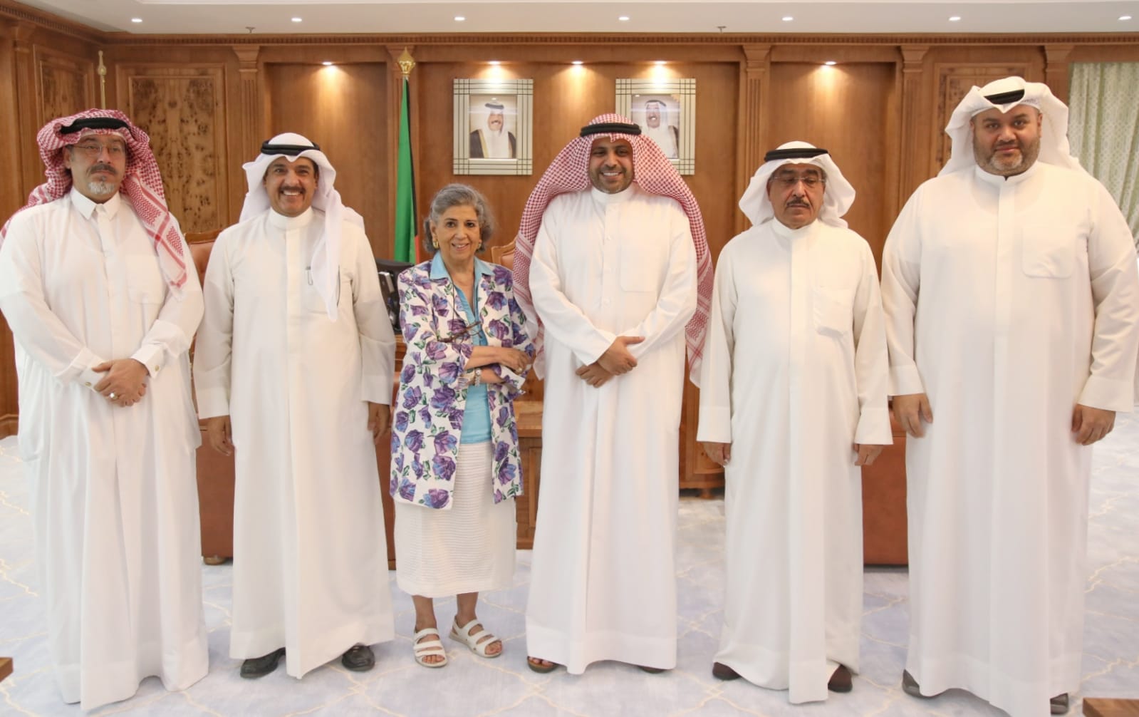 Minister of Information and Minister of State for Youth Affairs with the Kuwait Journalists Association's (KJA) delegation