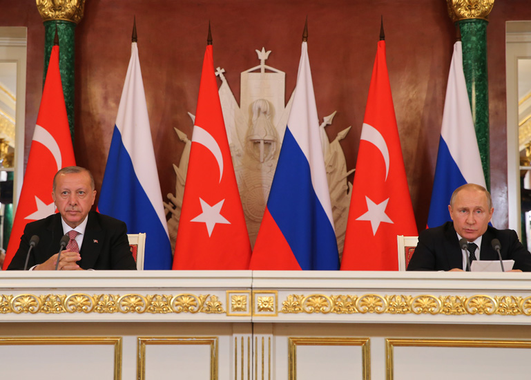 Turkish President Recep Tayyip Erdogan and his Russian counterpart Vladimir Putin